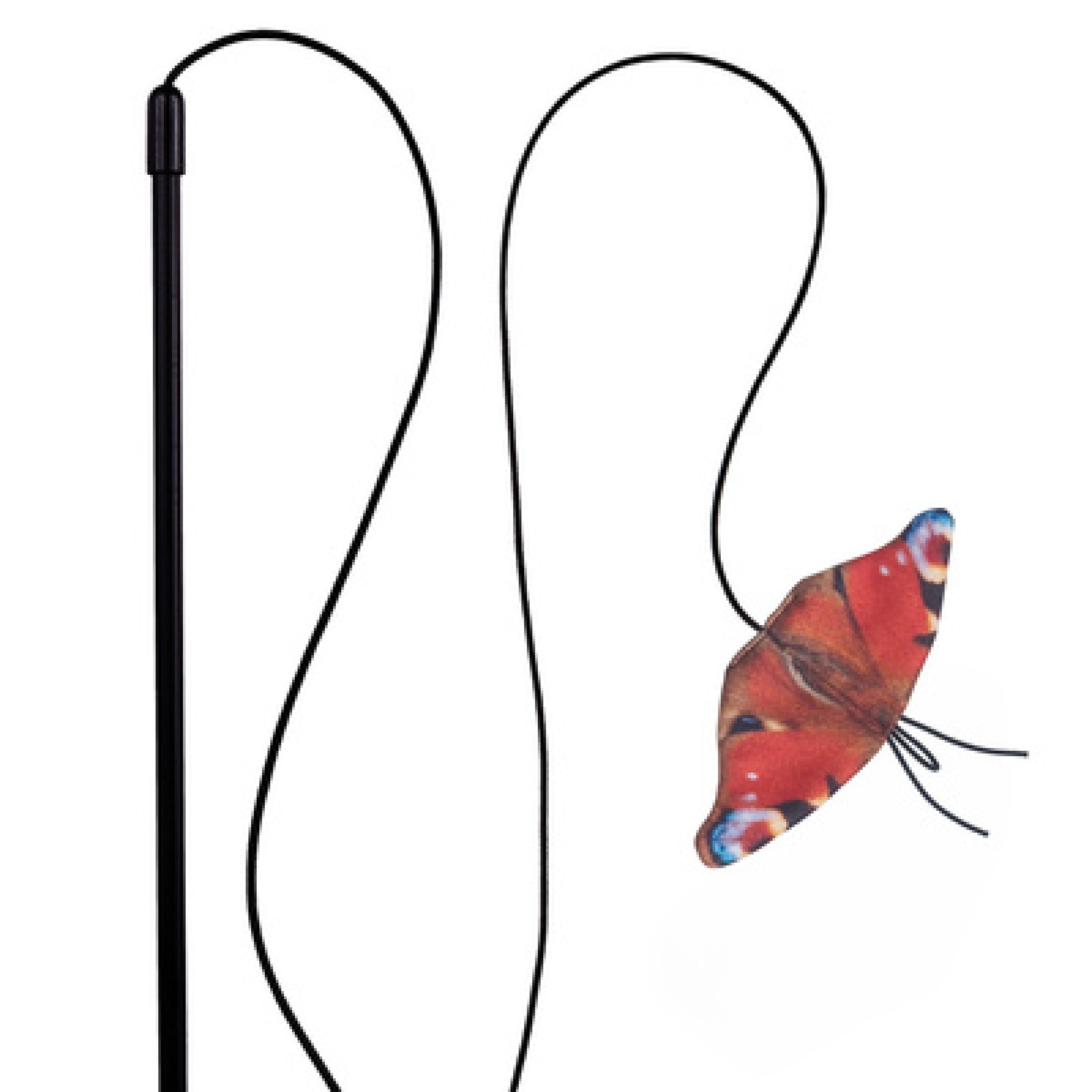 Игрушка для питомца Бабочка с кольцом и валерьяной, 80 см