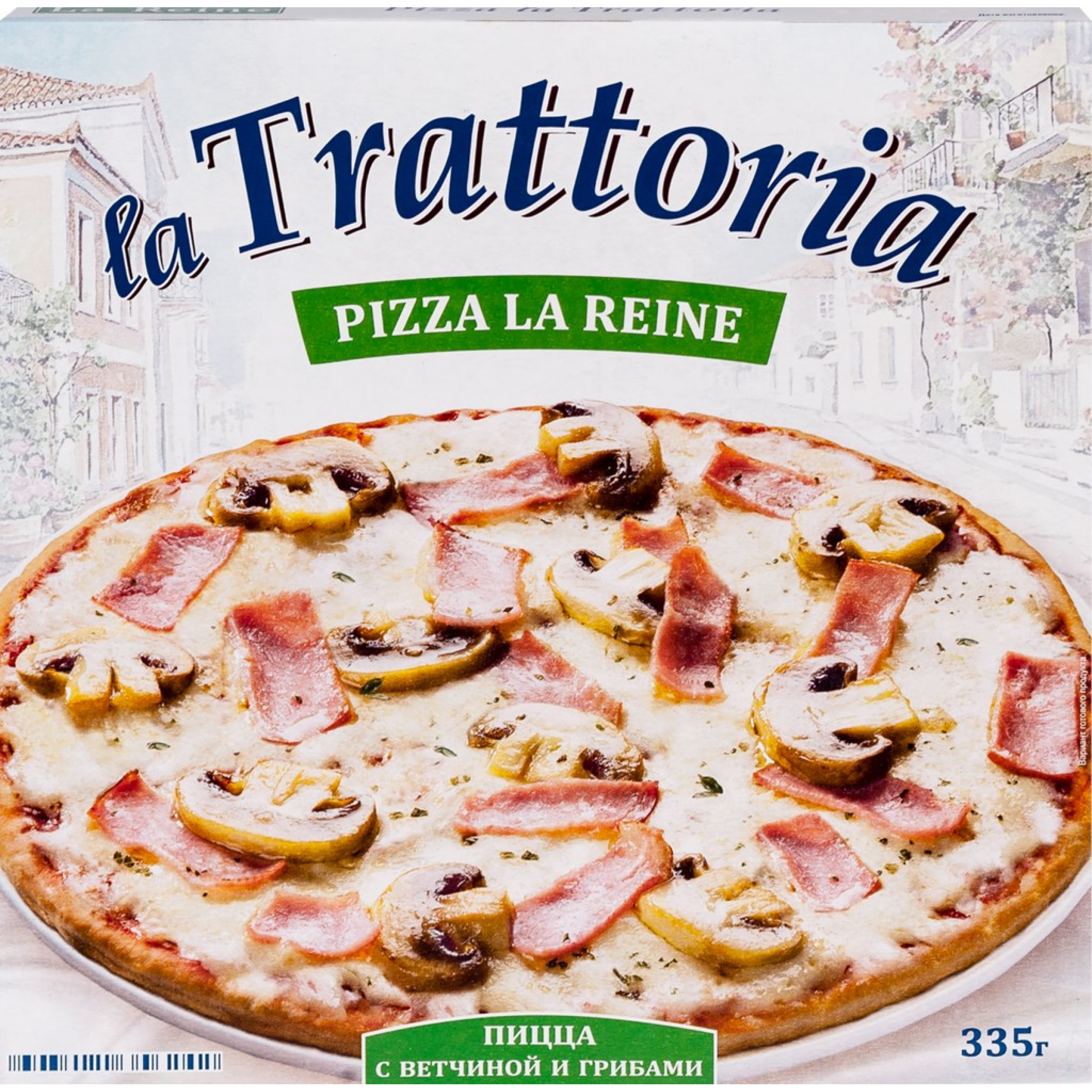 Пицца с Ветчиной и грибами La Trattoria, 335 г