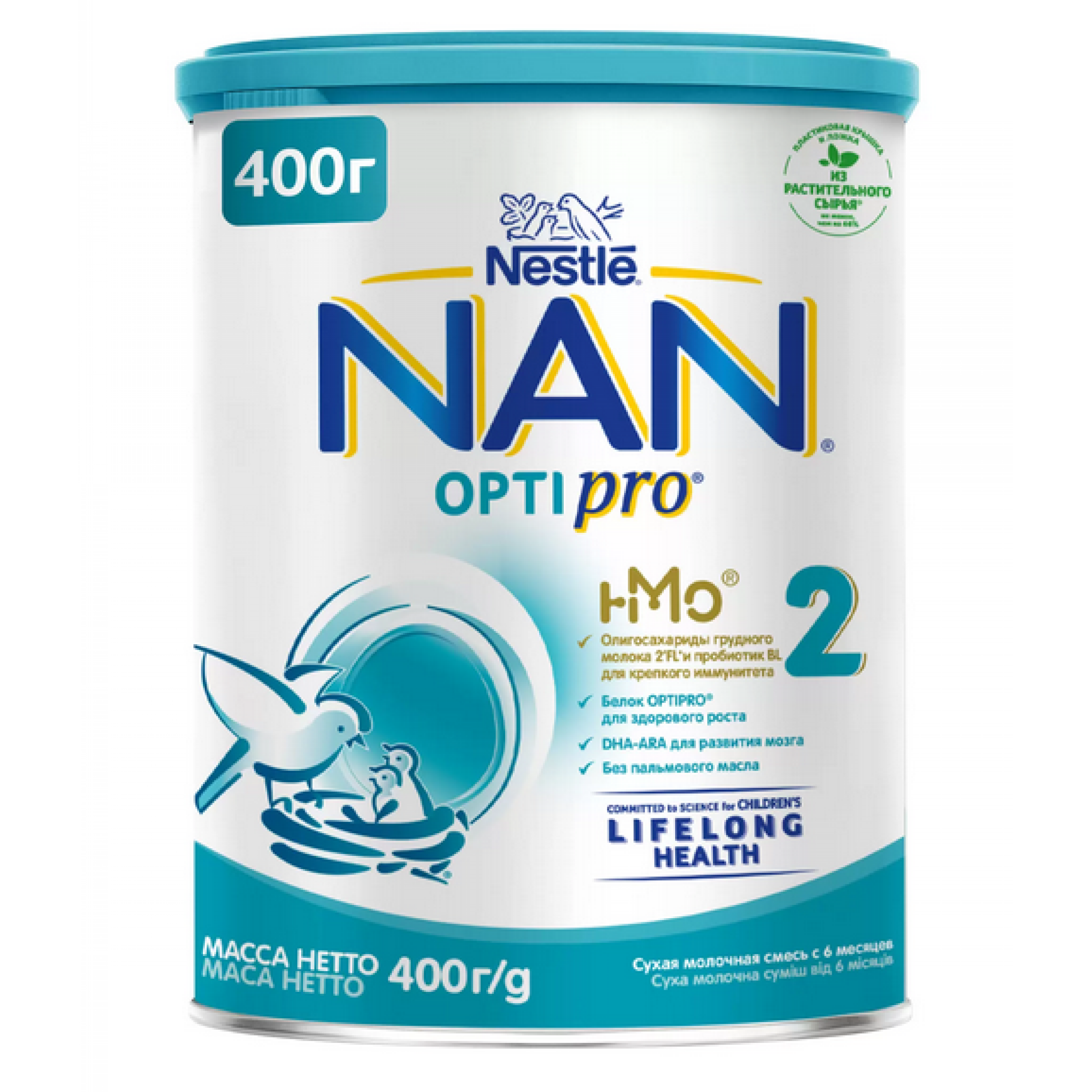 Смесь молочная детская Nan 2 Optipro с 6 до 12 мес, 400 г