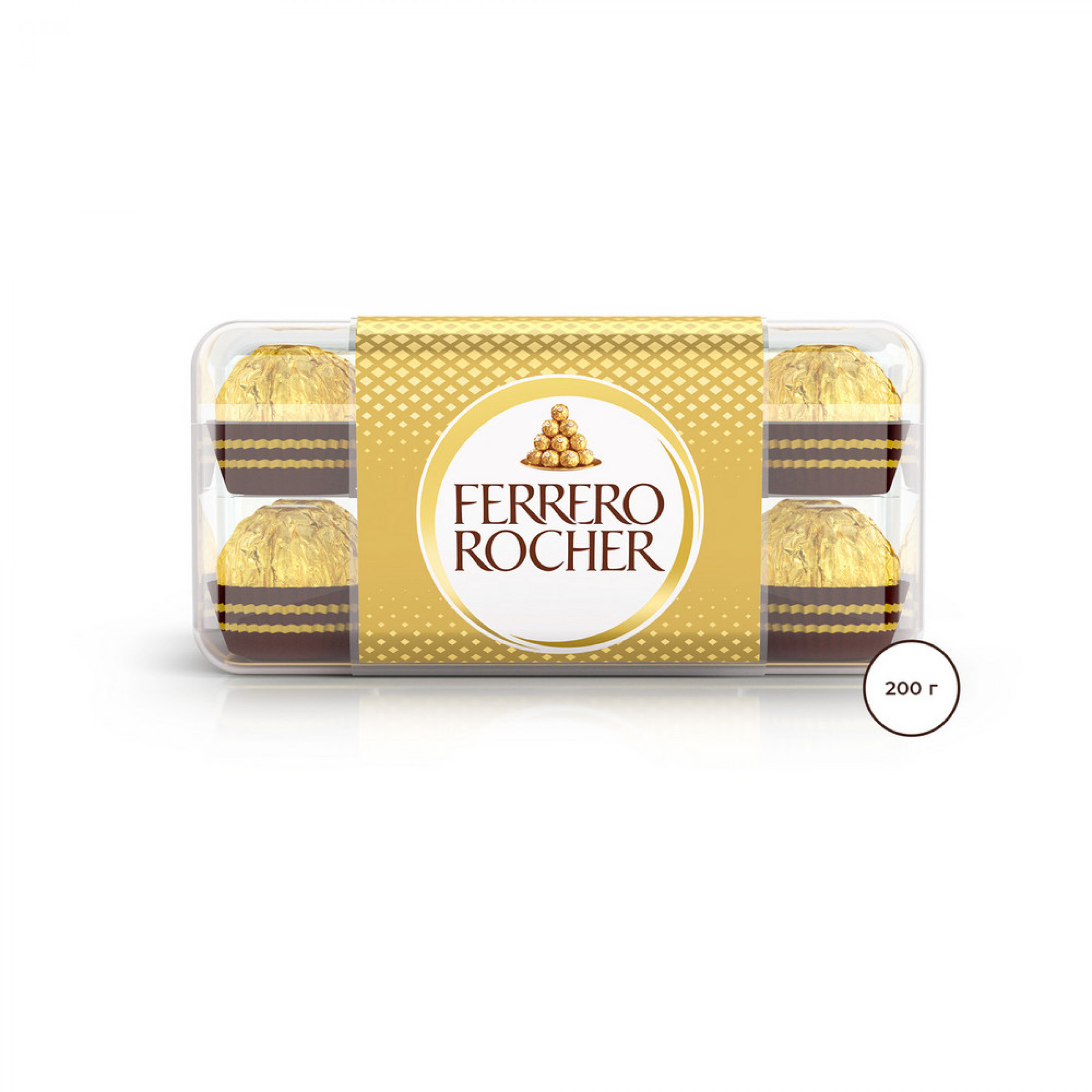 Конфеты Ferrero Rocher, молочный шоколад и лесной орех, 200г