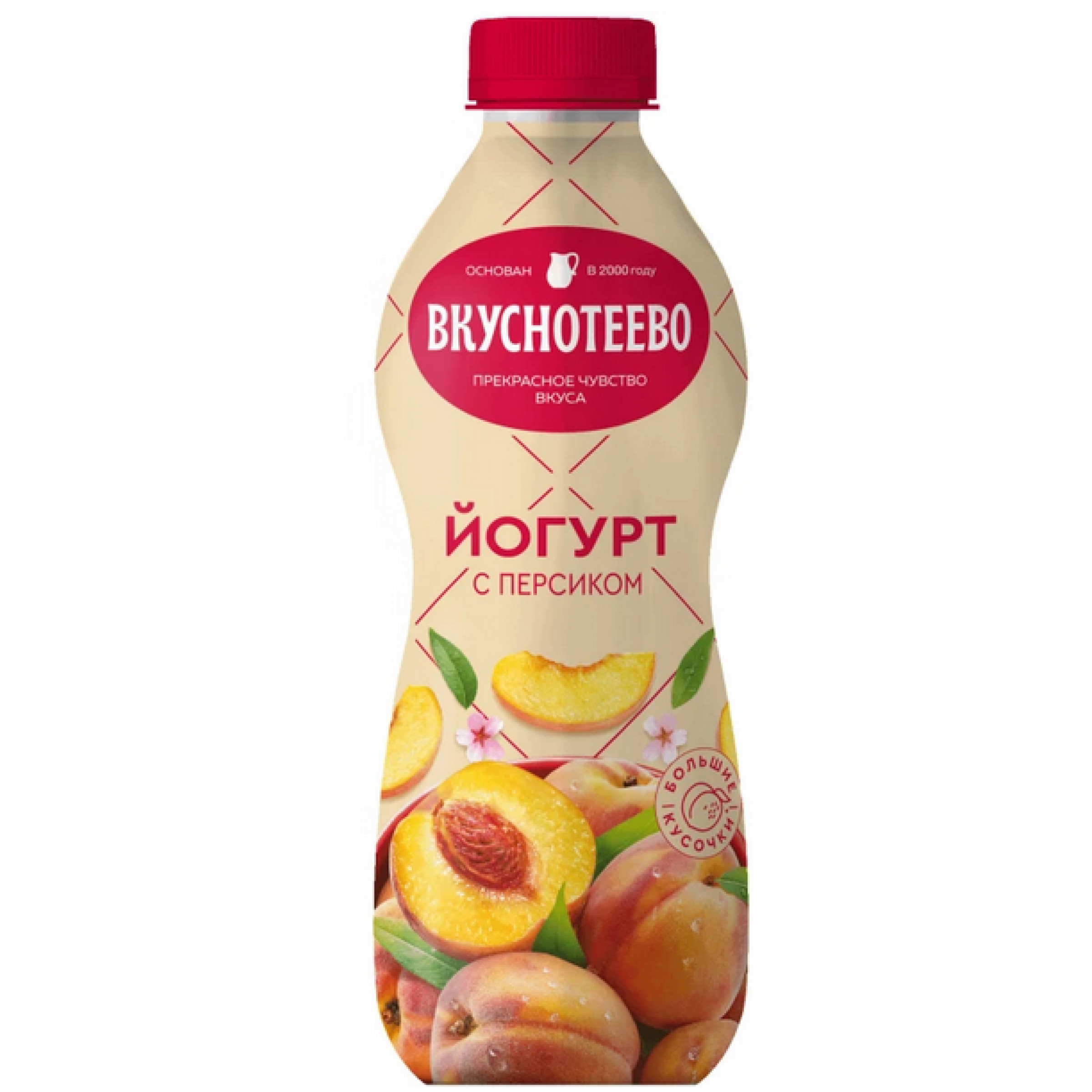 Йогурт питьевой Вкуснотеево с персиком 2%, 690 г