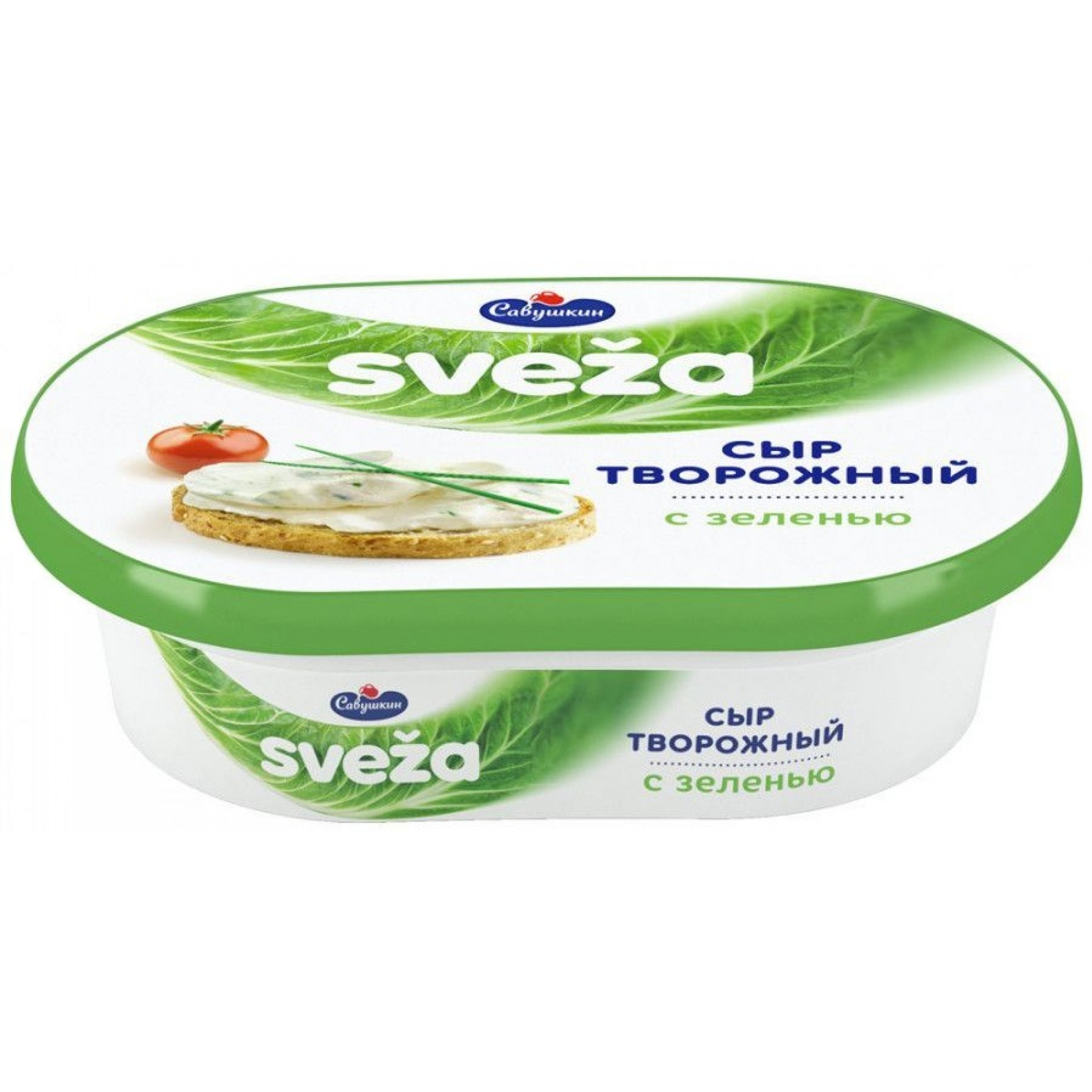 Сыр творожный с зеленью Савушкин 60%, 150 г