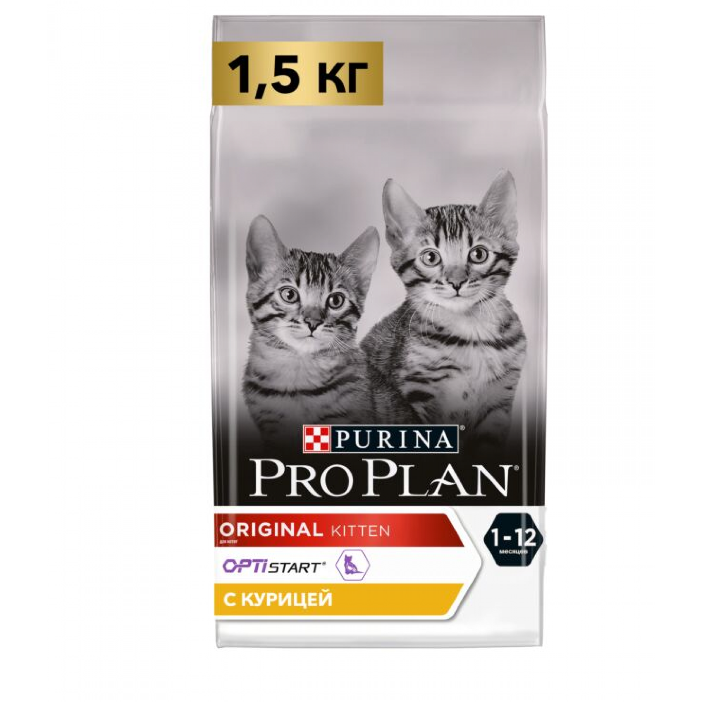 Сухой корм Pro Plan для котят с курицей, 1.5 кг