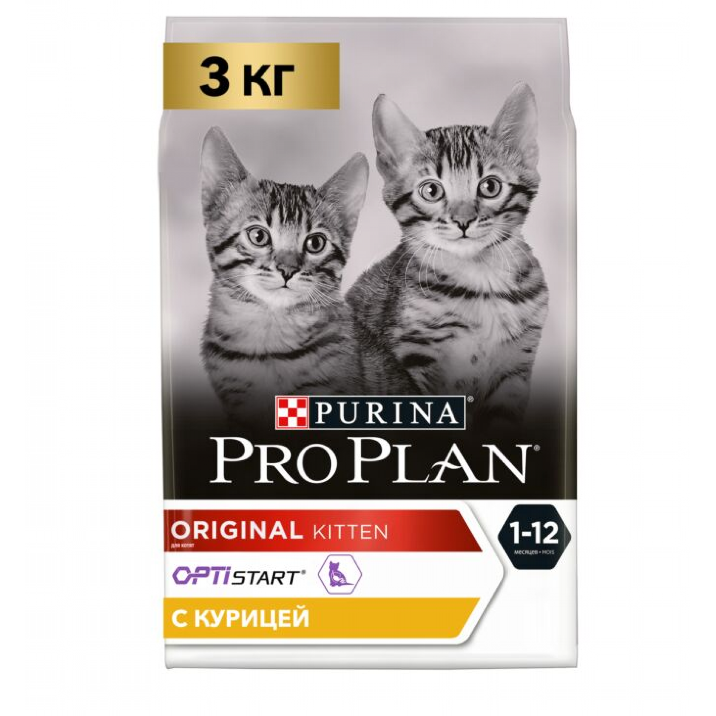 Сухой корм Pro Plan для котят с курицей, 3 кг