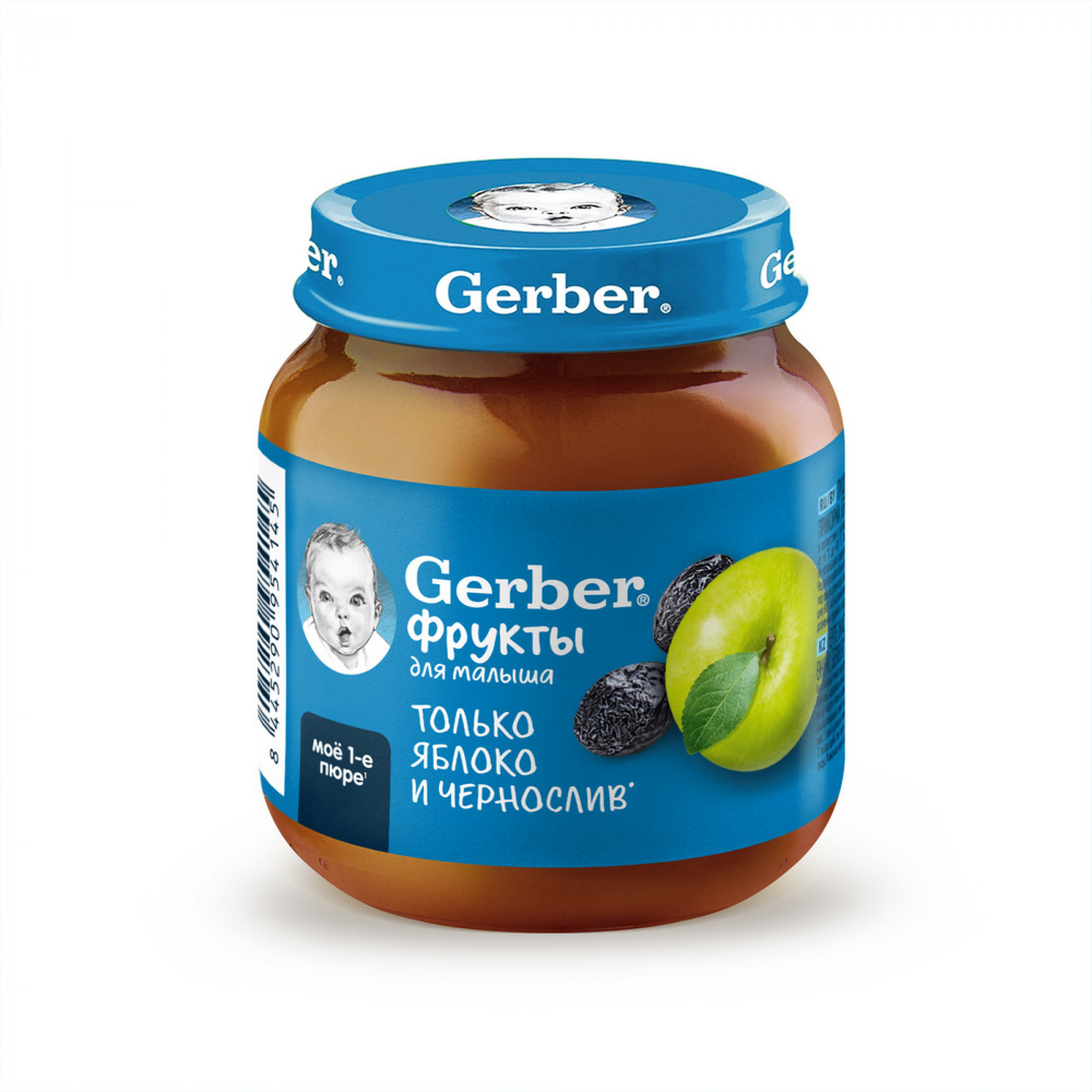 Фруктовое пюре GERBER Яблоко и чернослив с 6 мес 90г