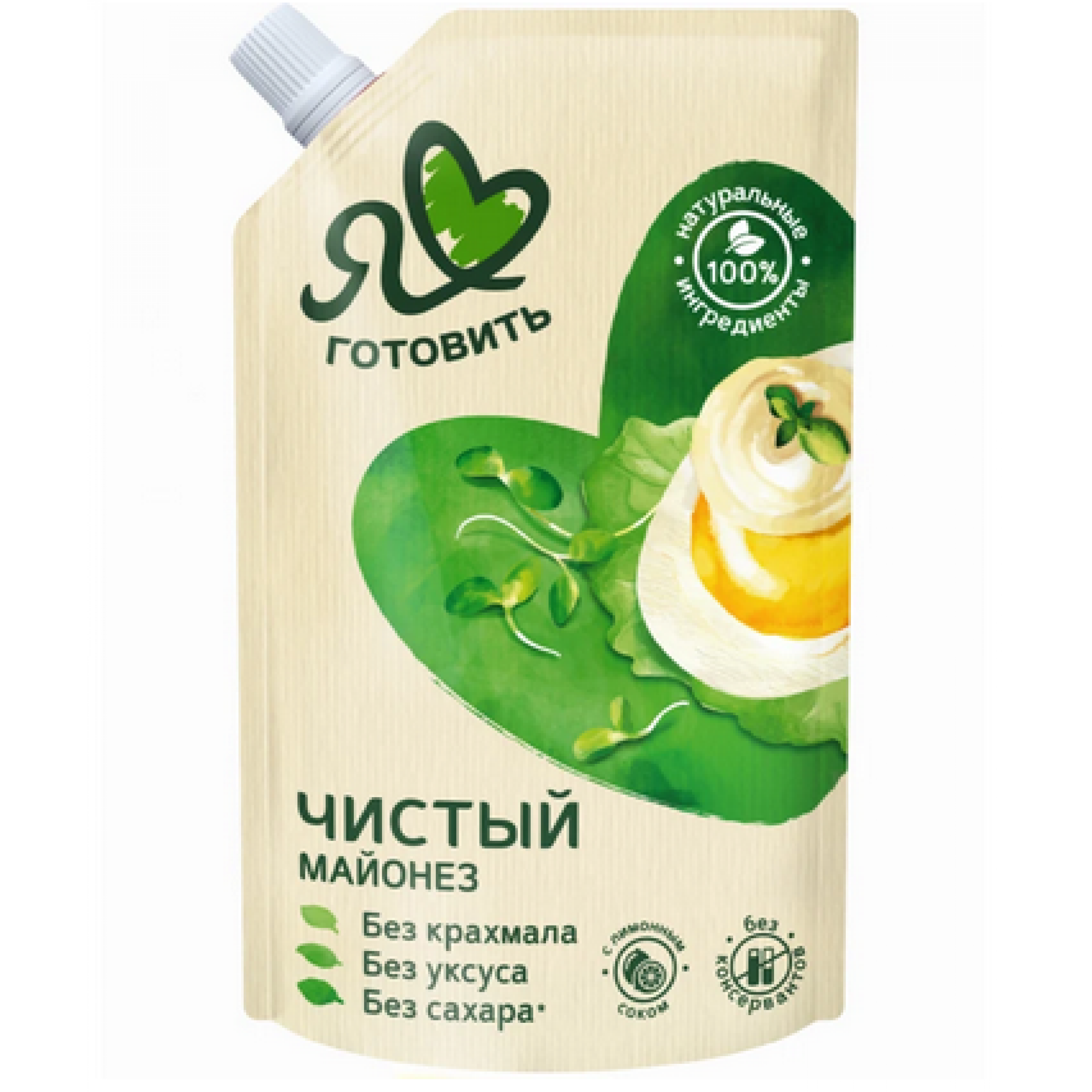 Майонез Чистый мдж 67% 350 гр дой-пак ТМ Я люблю готовить