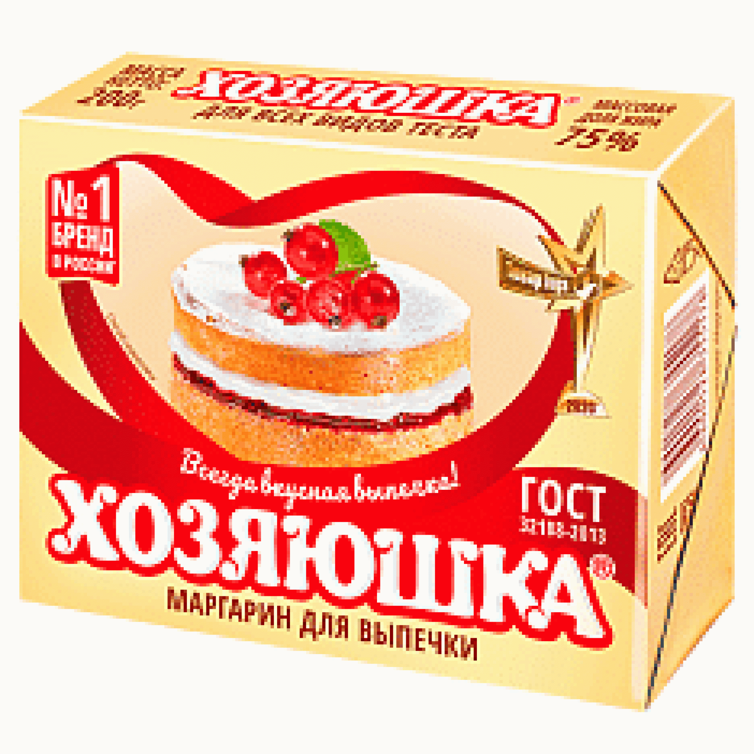 Маргарин Для выпечки мдж 75% фольга 200 гр ТМ Хозяюшка
