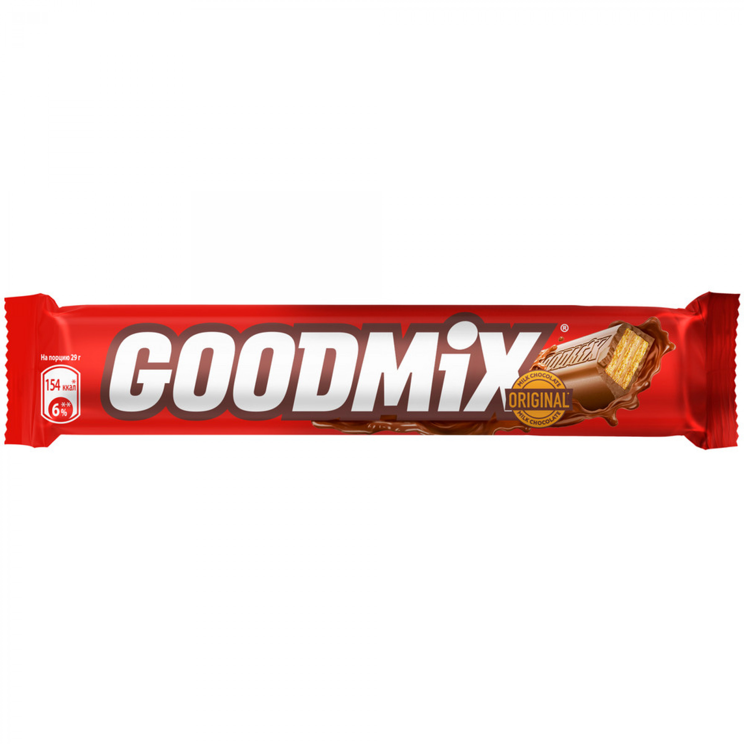 Батончик Goodmix original молочный шоколад с хрустящей вафлей,¶ 29г