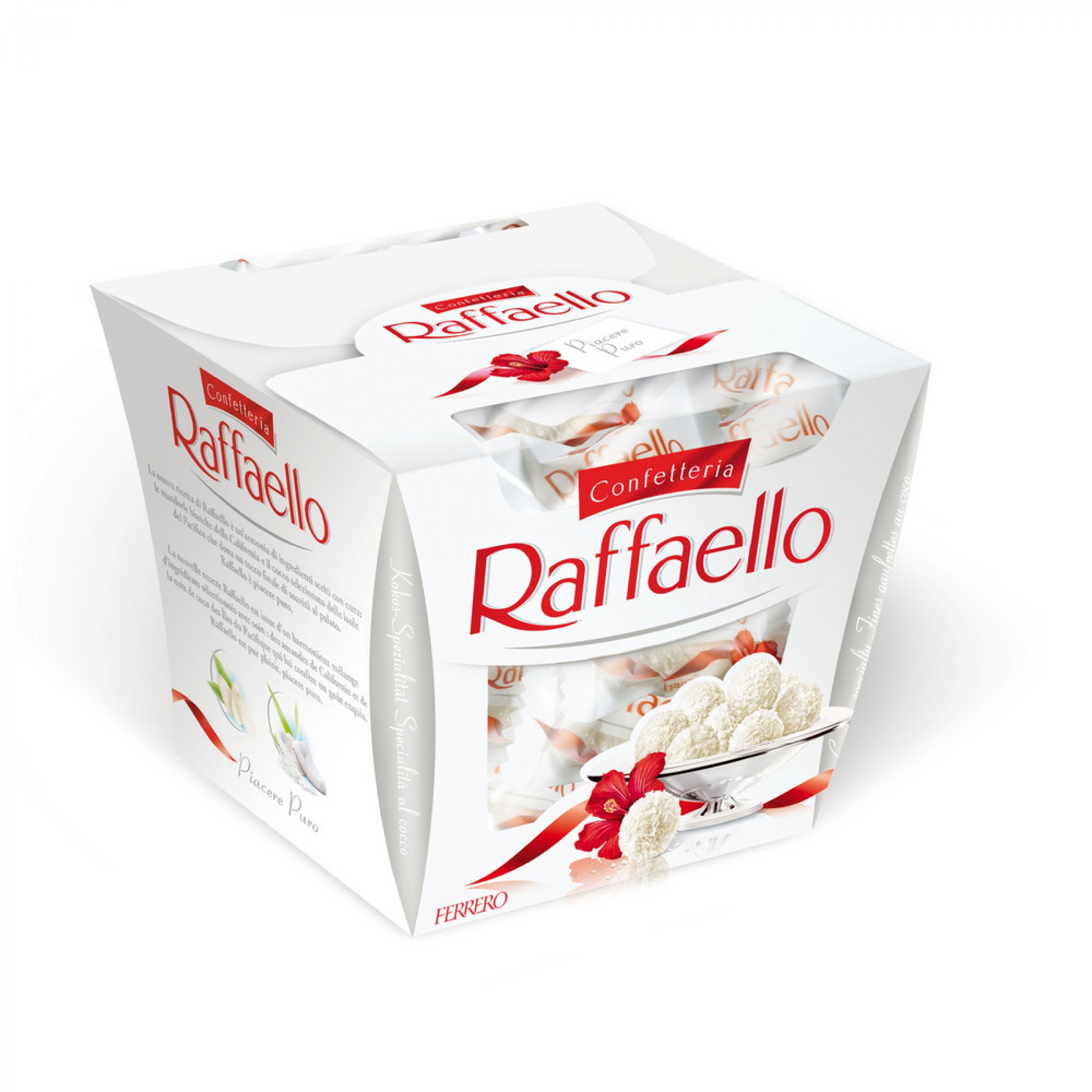 Конфеты Raffaello с цельным миндальным орехом в кокосовой обсыпке, 150 гр