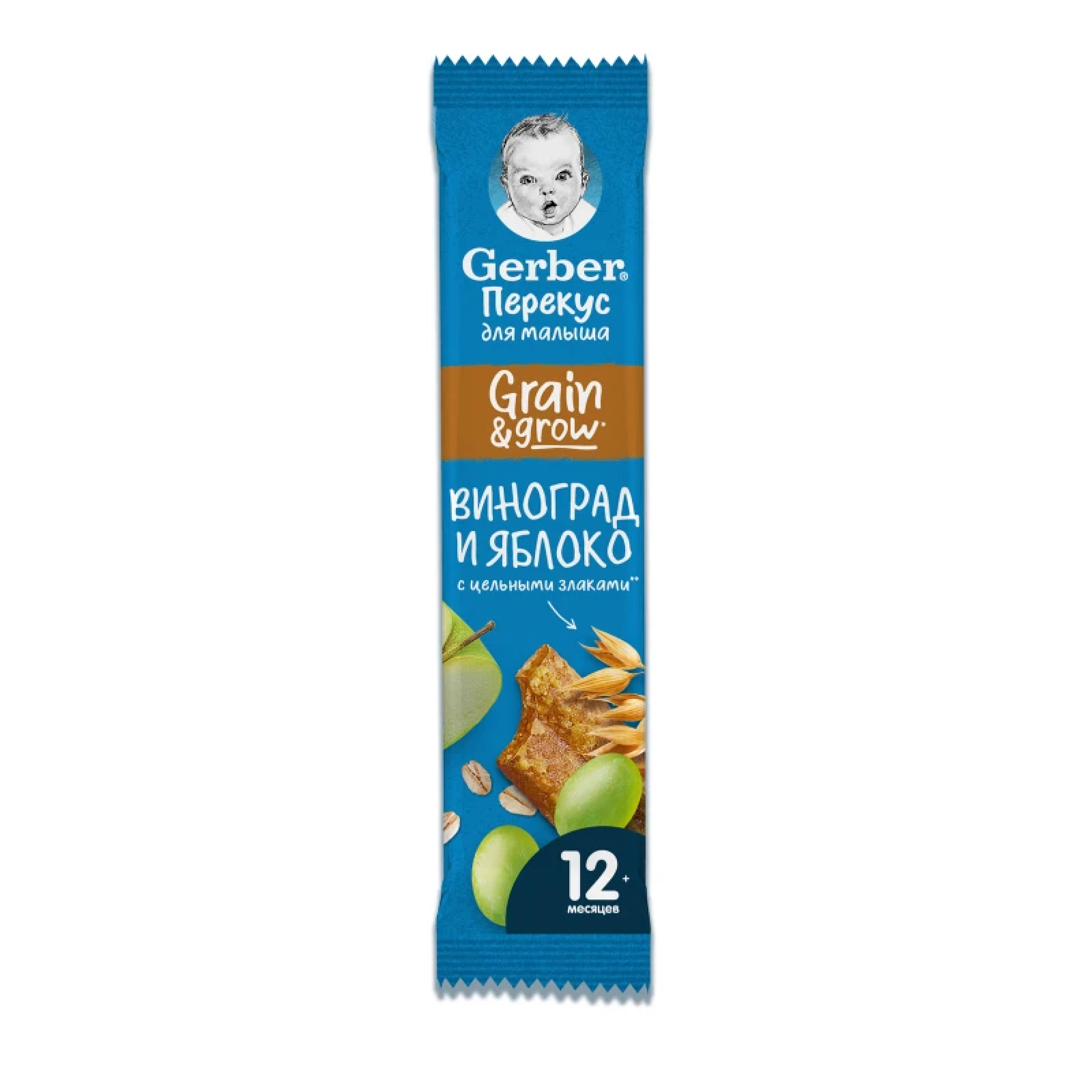 Батончик фруктово-злаковый GERBER «Виноград и Яблоко», 25гр