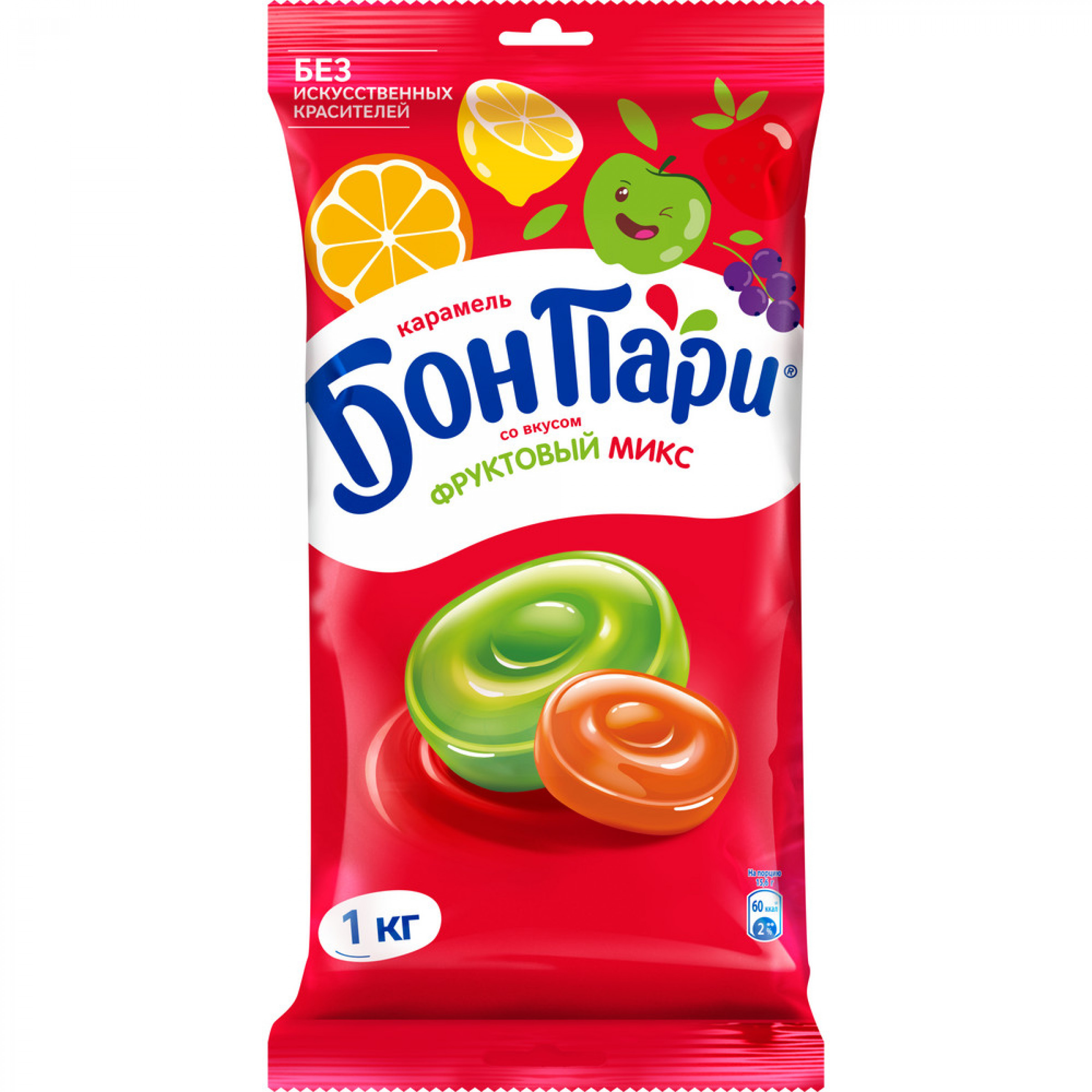 Леденцы Бон Пари Фруктовый микс 1000 г