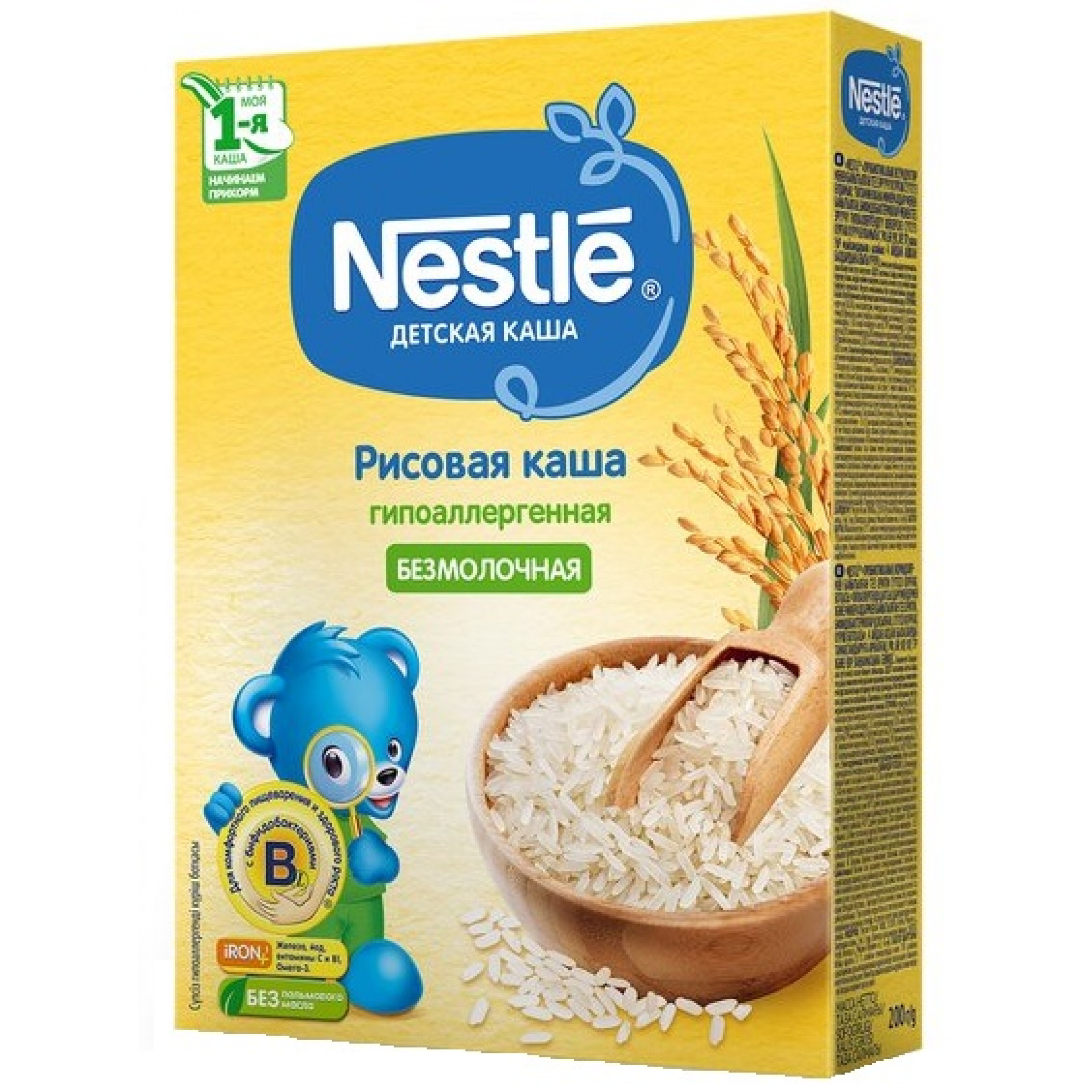 Каша безмолочная Nestle рисовая для детей с 4-х месяцев, 200 г