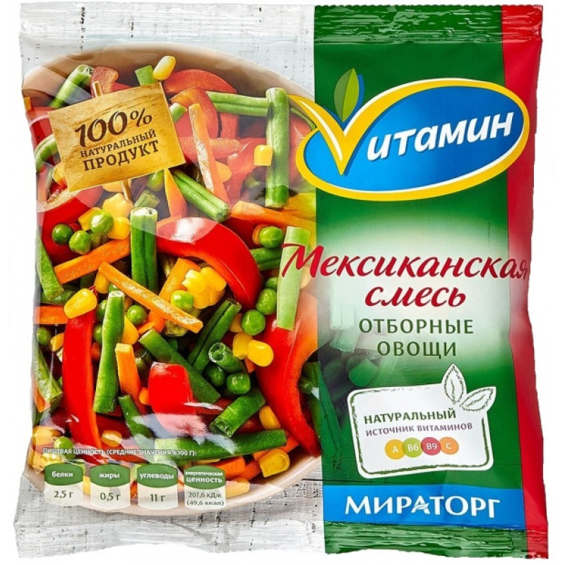 Замороженные овощные смеси vitamin