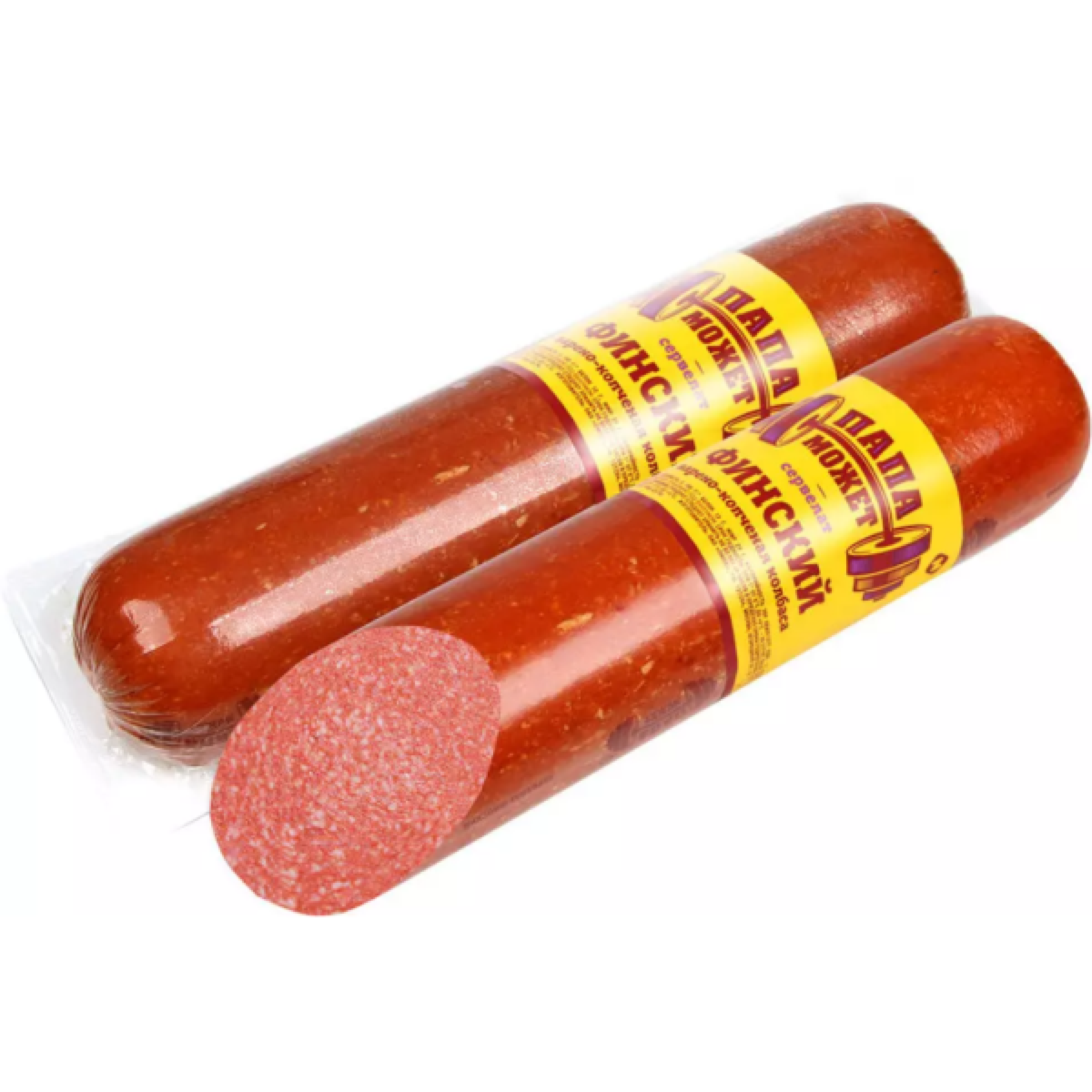 Варено-копченый сервелат Финский Папа может (средний вес: 850 г)