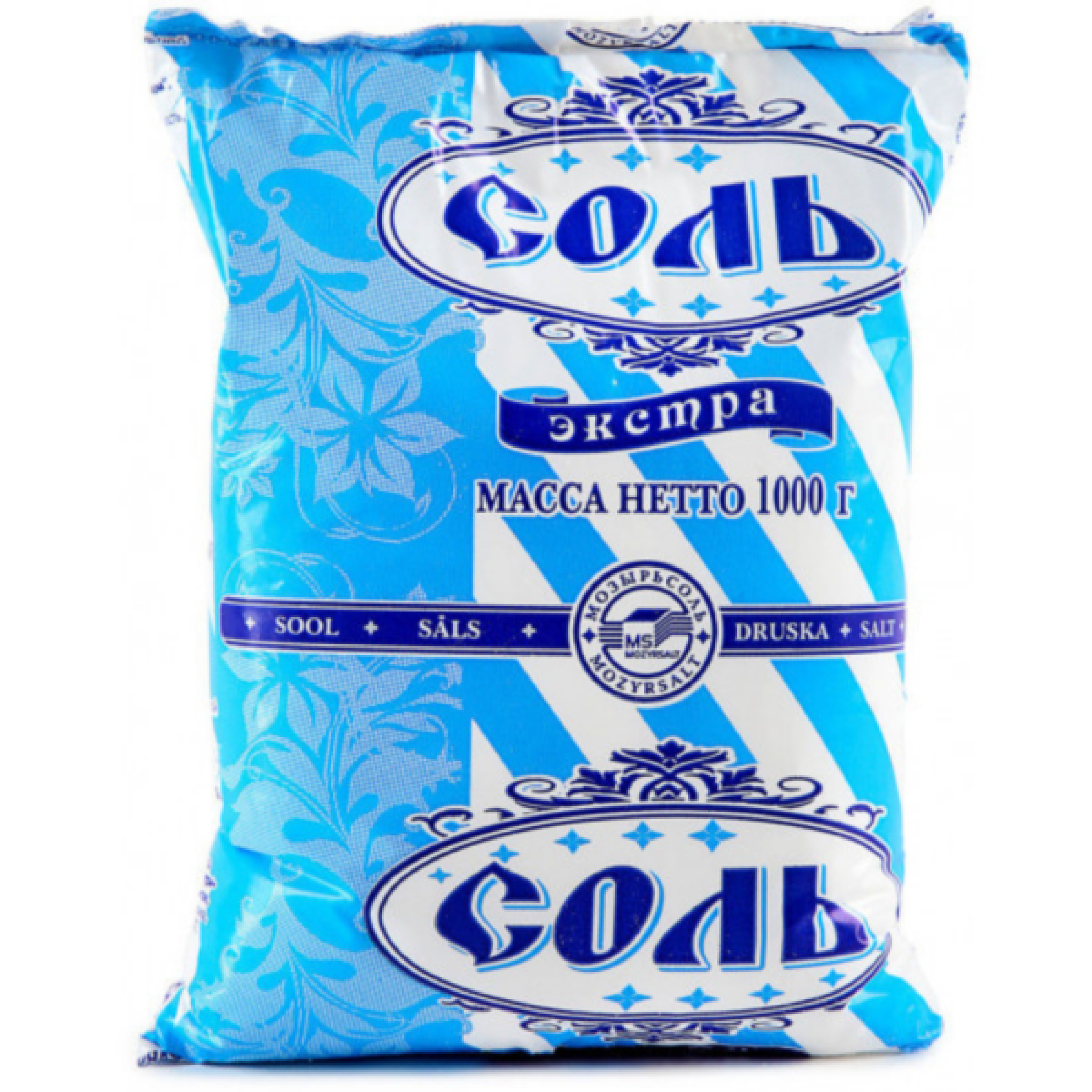 Соль пищевая мелкая в пакете Экстра , 1кг