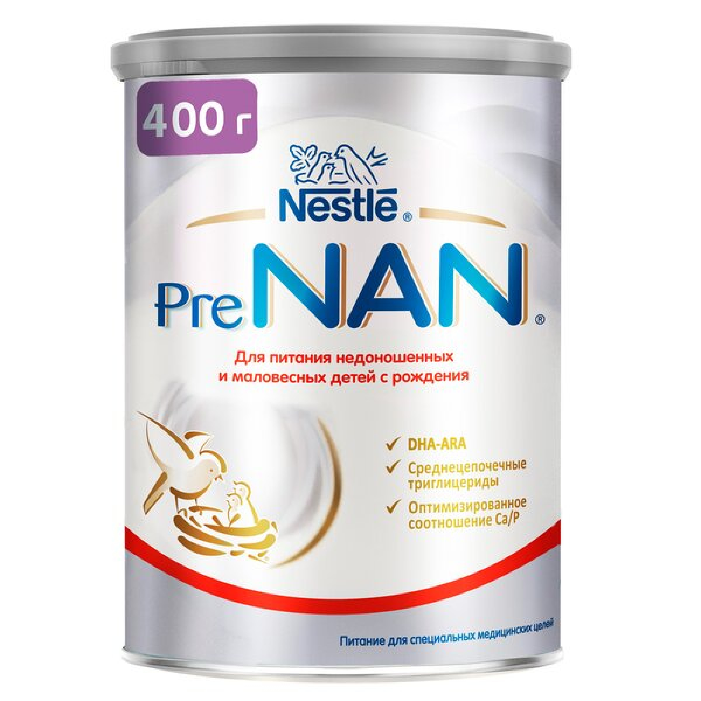Смесь молочная Pre NAN Nestle для маловесных и недоношенных детей, 400 гр