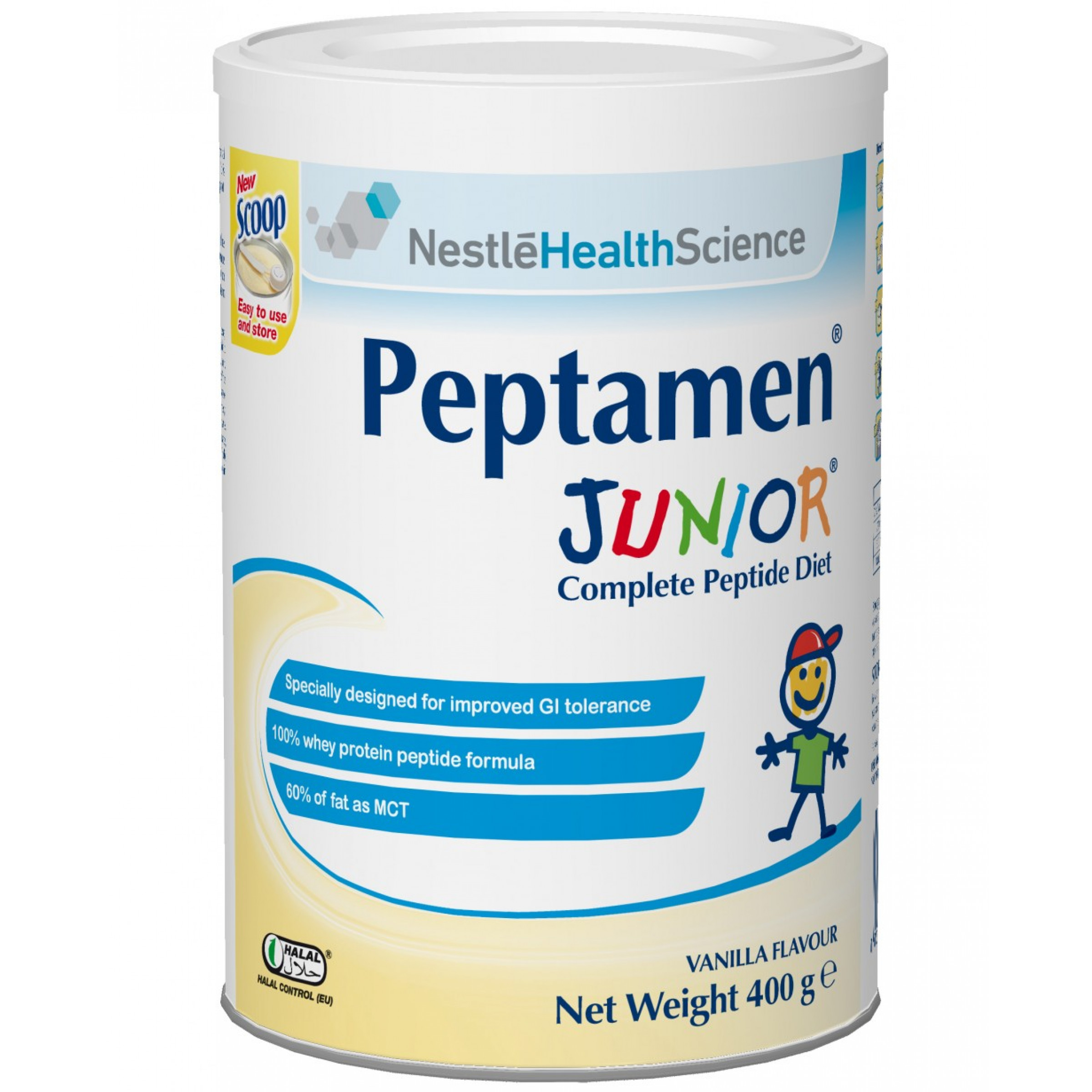 Сухая смесь PEPTAMEN Junior ACE002-1 (Пептамен Юниор) сбалансированная смесь для зондового и перорального питания для детей от 1 года до 10 лет, 400 гр
