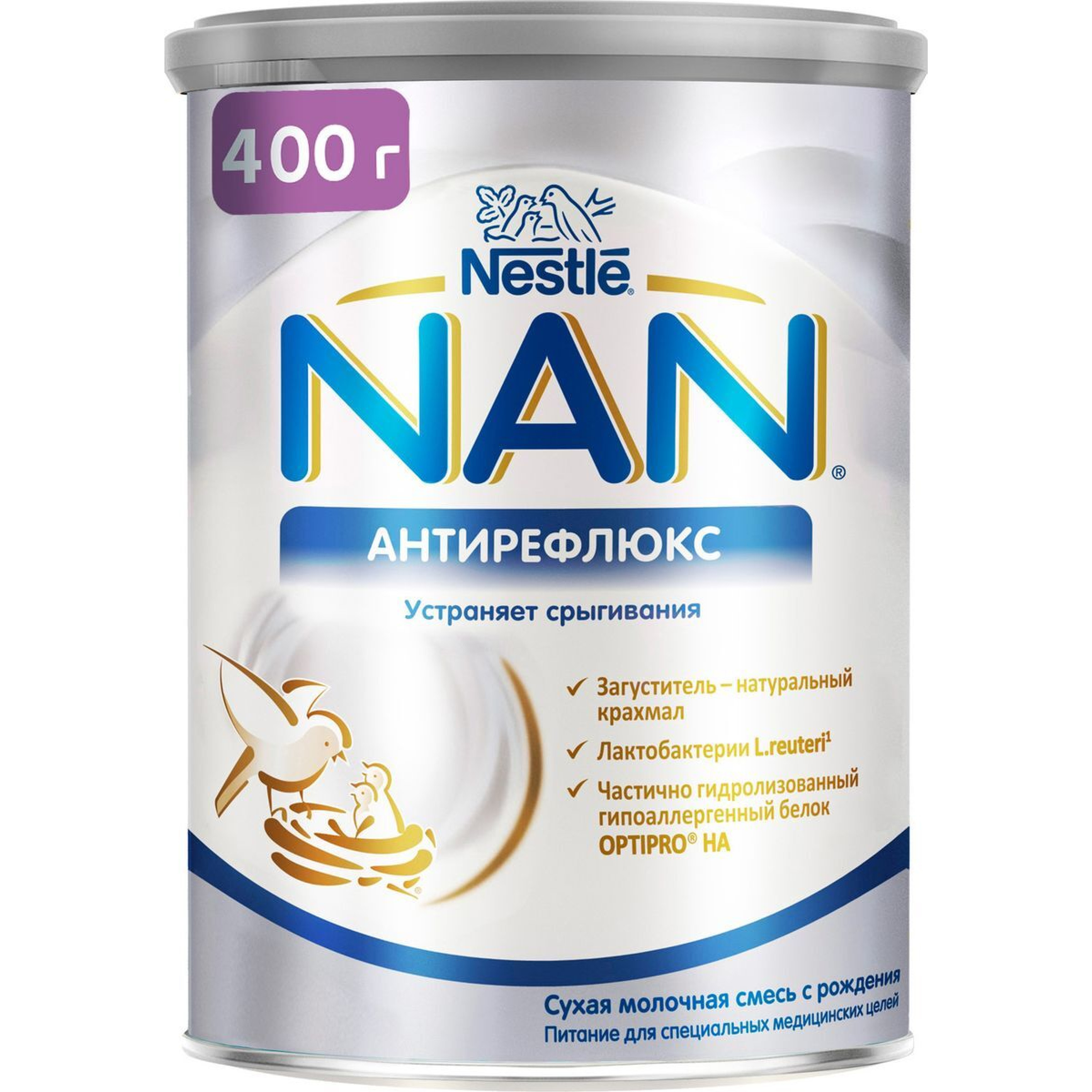 Смесь молочная NAN Nestle Антирефлюкс для детей с рождения, 400 г