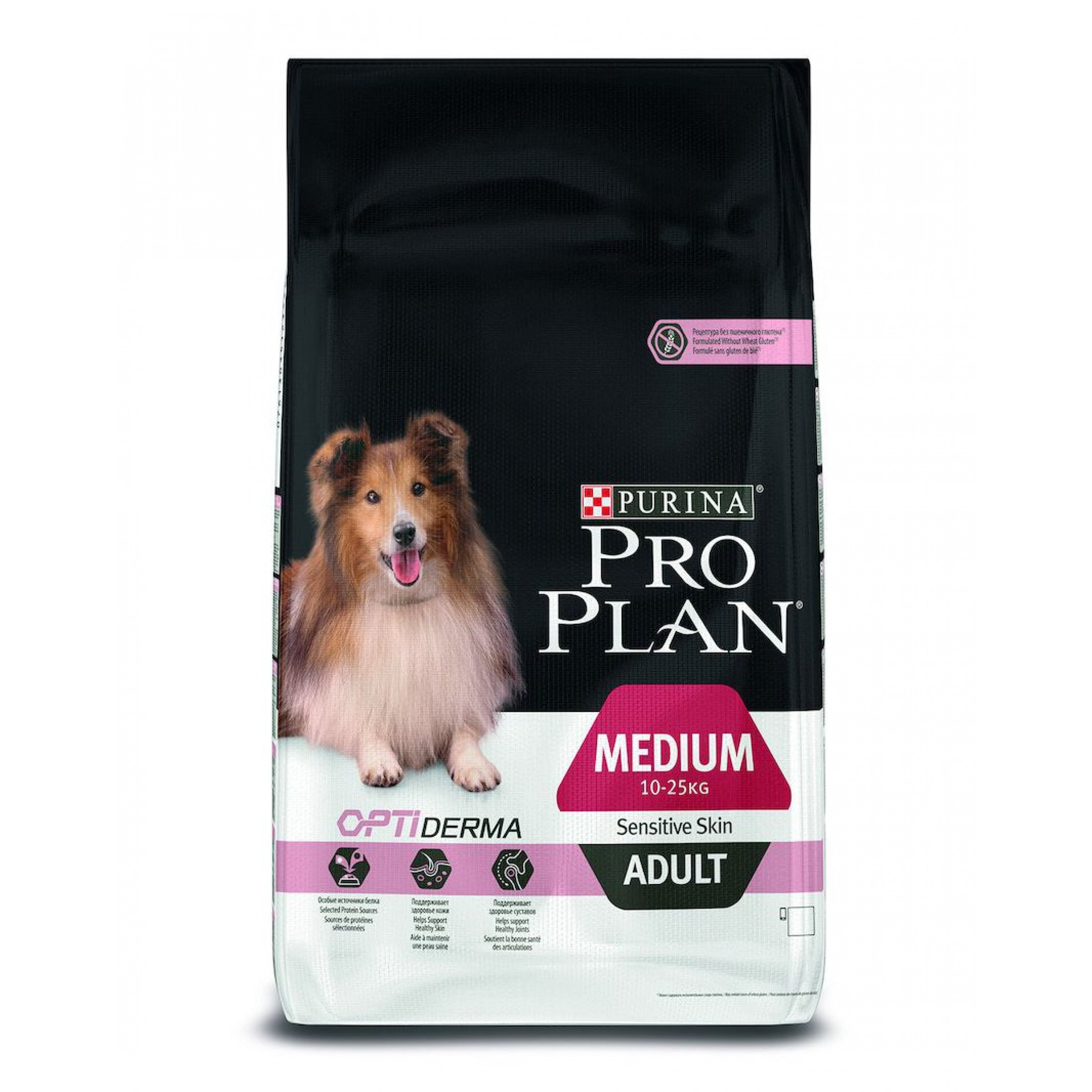 Сухой корм Pro Plan для взрослых собак средних пород с чувствительным пищеварением с ягненком и рисом, 1.5 кг