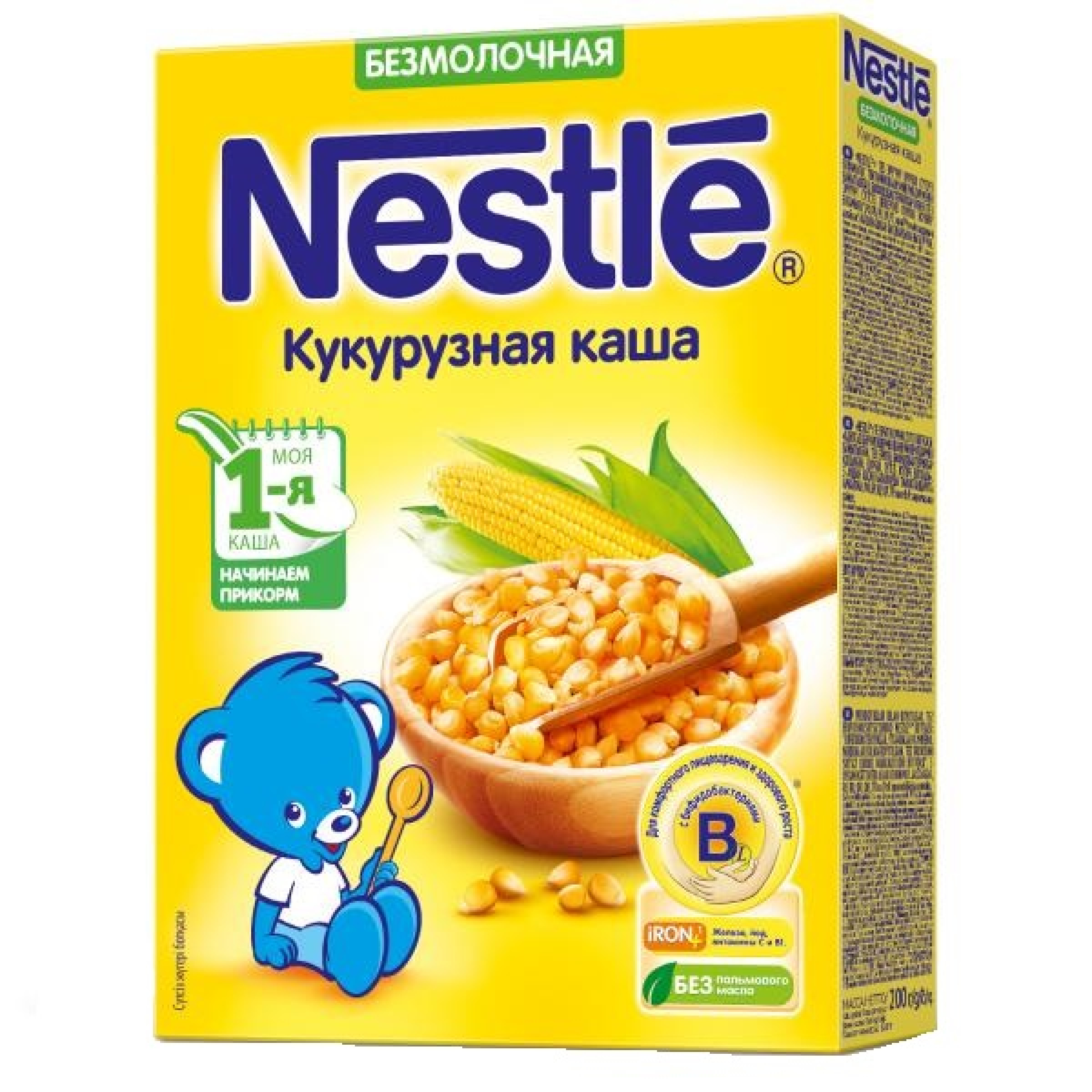 Каша безмолочная Nestle кукуруза для детей старше 5 месяцев 1-я ступень, 200 г