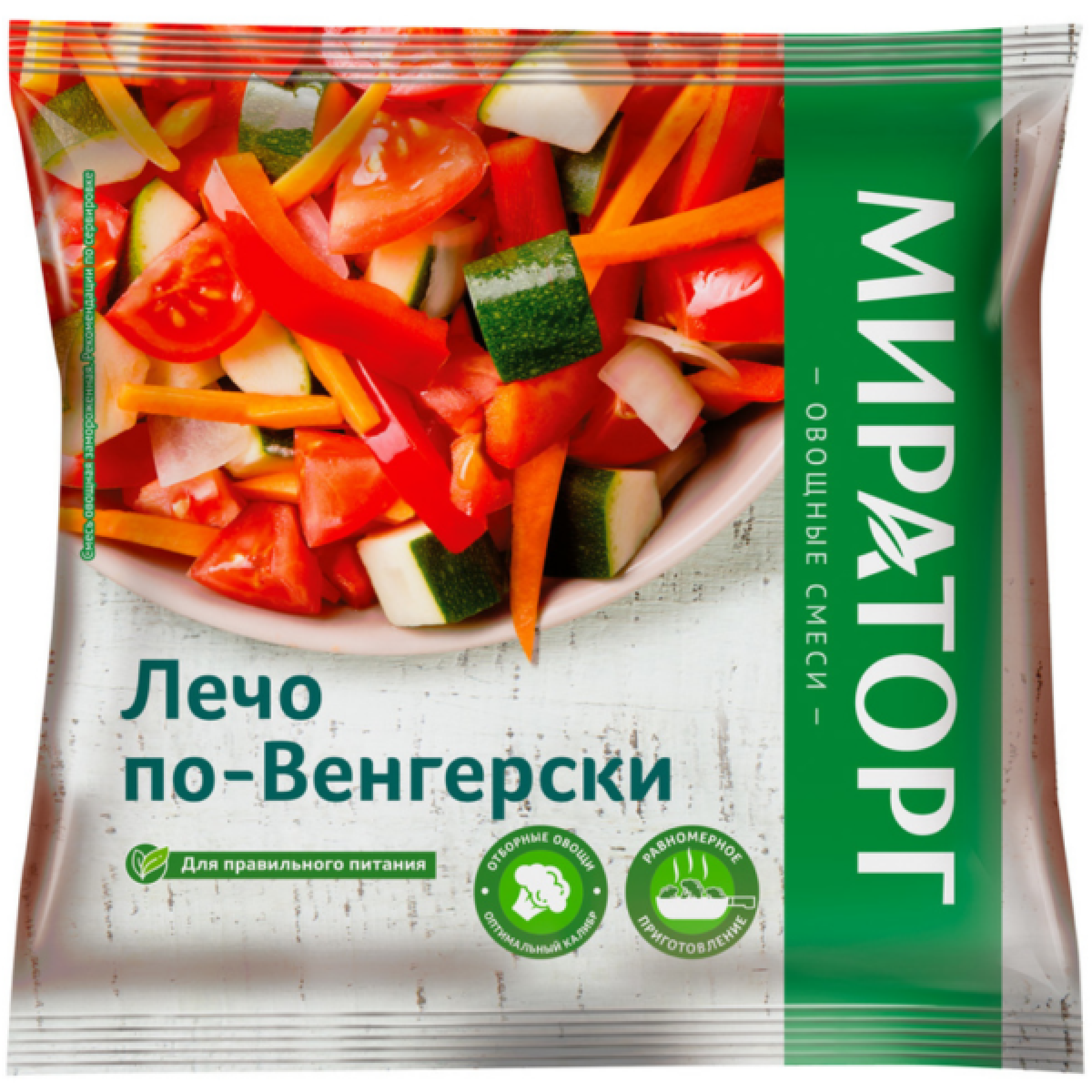 Смесь овощная Лечо по-венгерски Vитамин быстрозамороженная Мираторг, 400гр