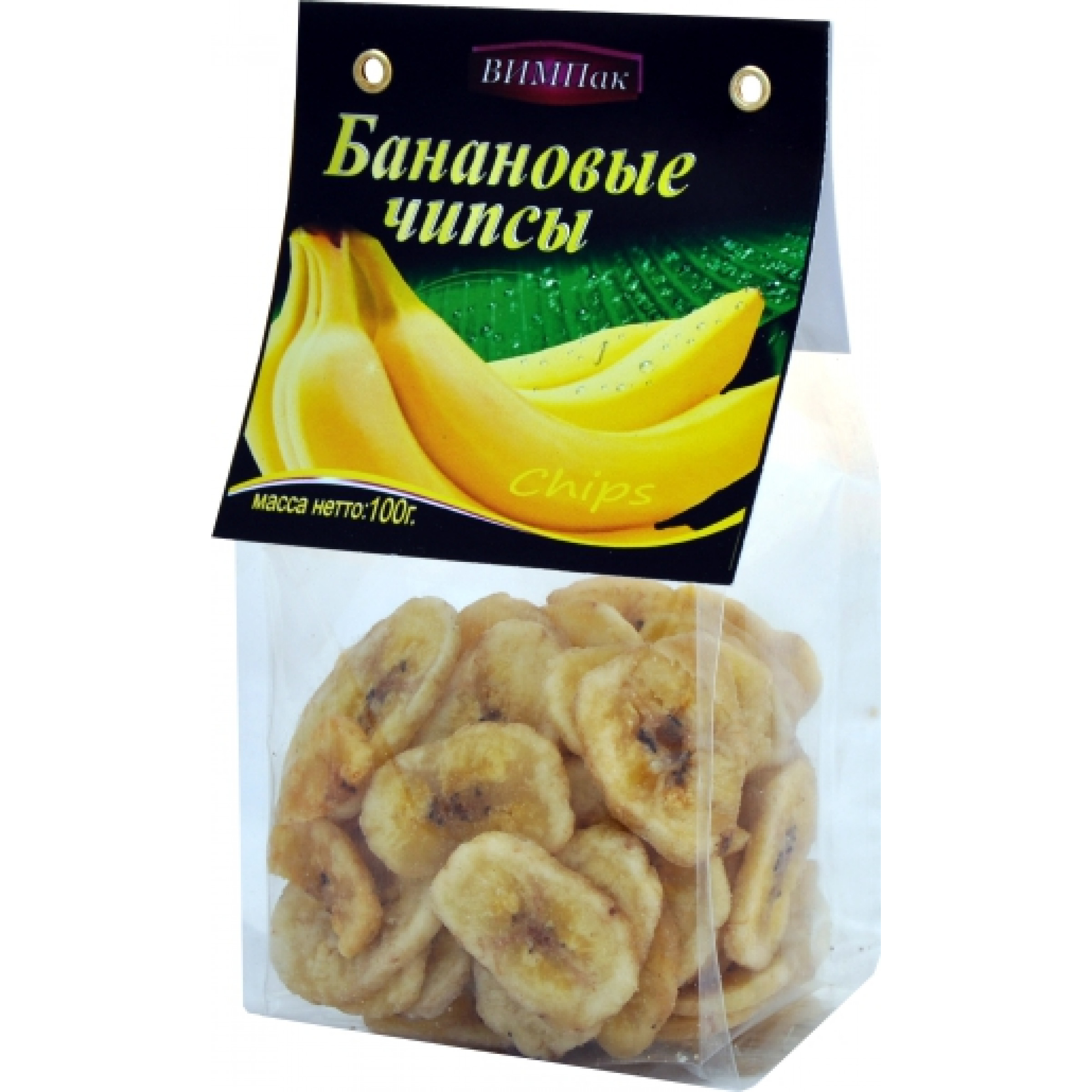 Банановые чипсы ВИМПак, 100гр