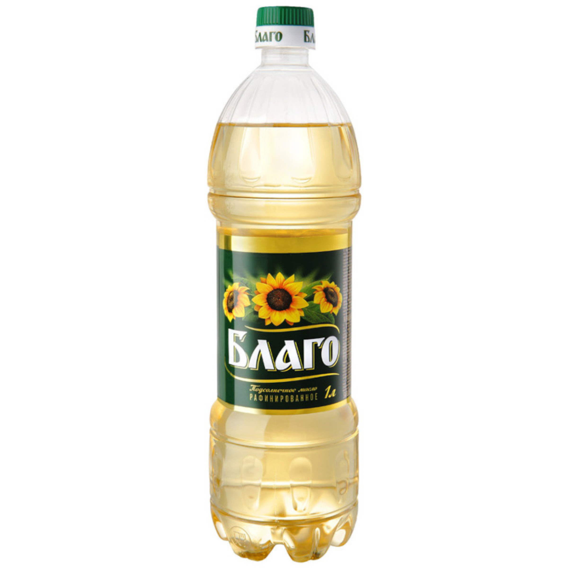 Масло подсолнечное рафинированное дезодорированное Благо, 1л