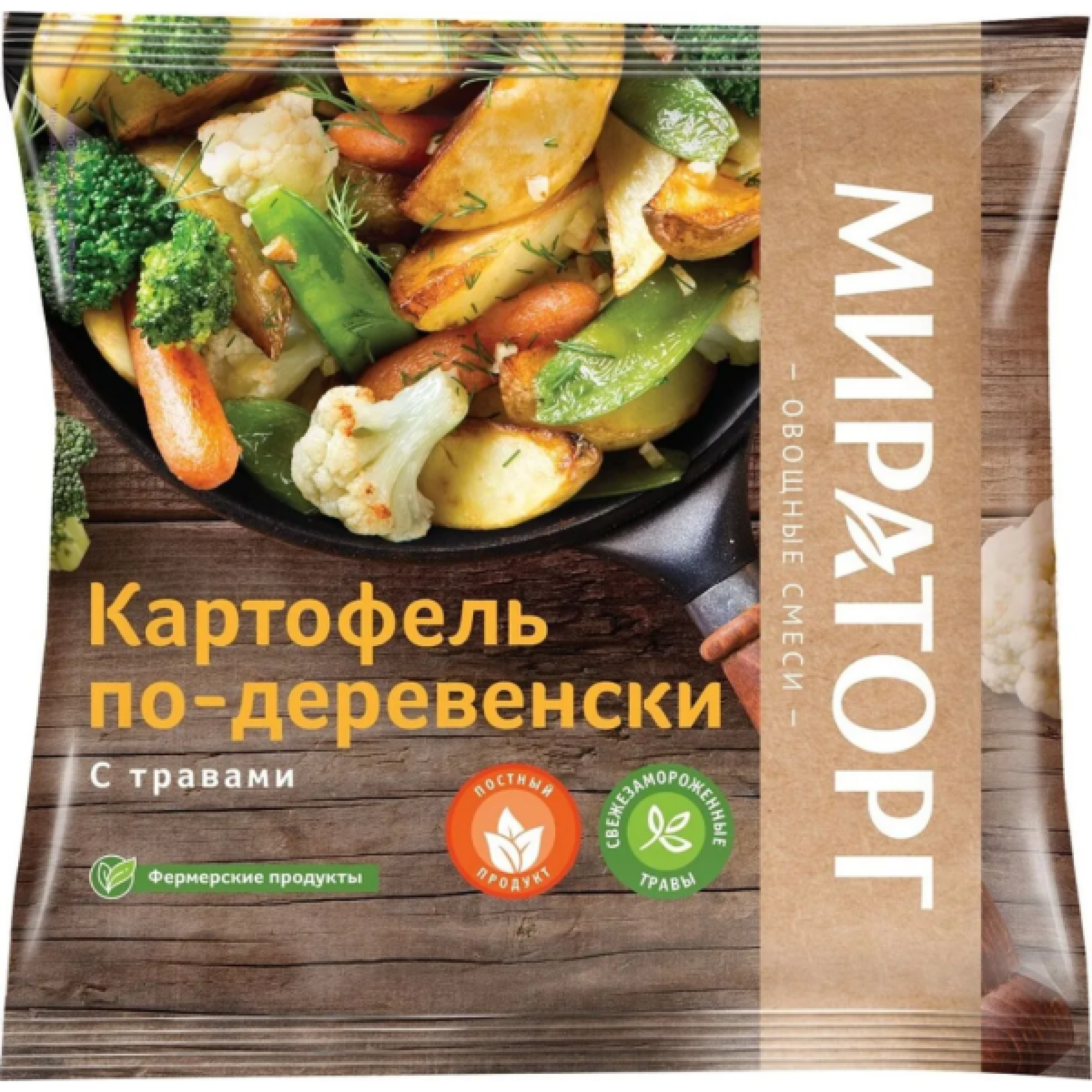 Картофель по-деревенски с травами свежемороженный Vитамин, 400гр