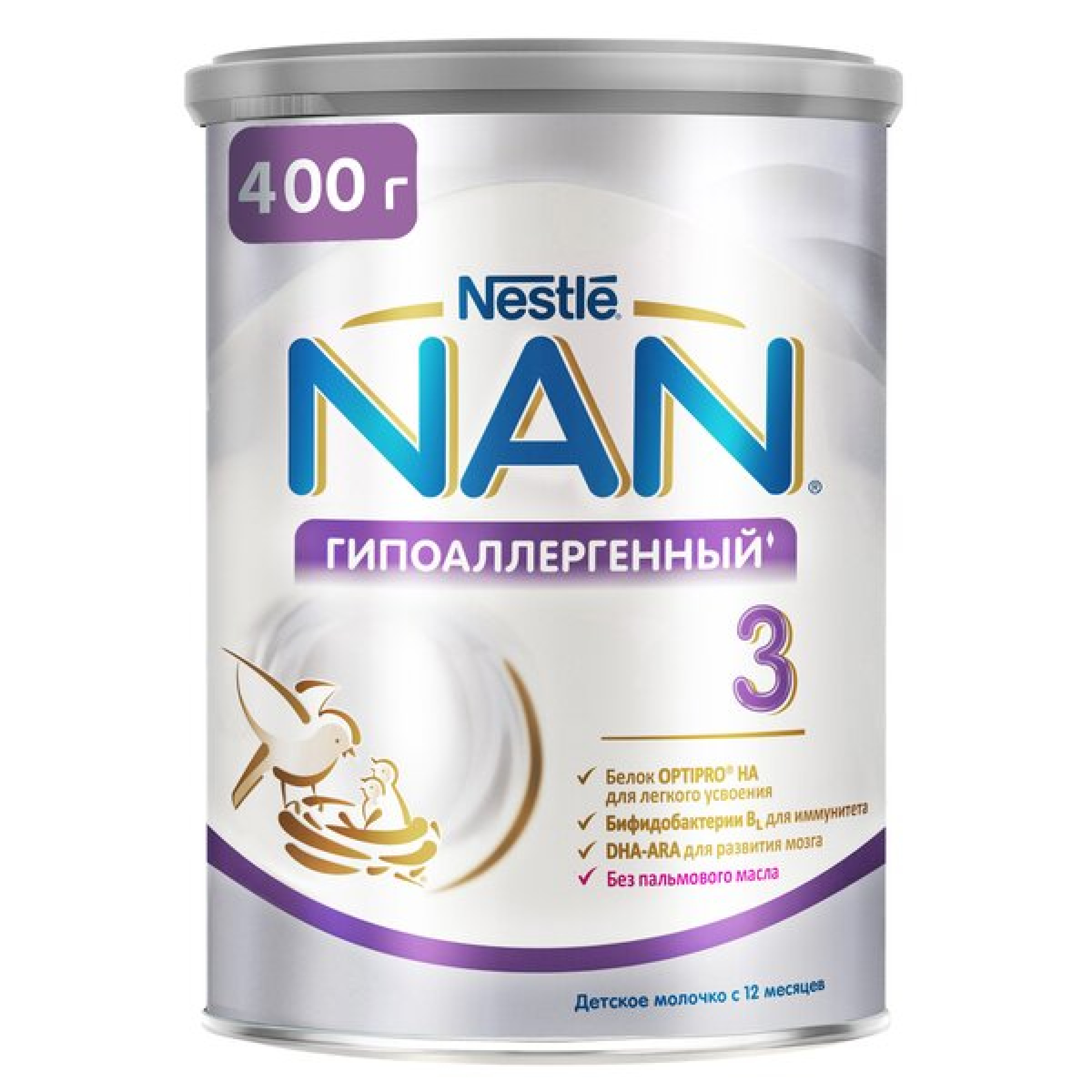 Детское молочко NAN Гипоаллергенный 3 Optipro HA с 12 мес., 400 гр