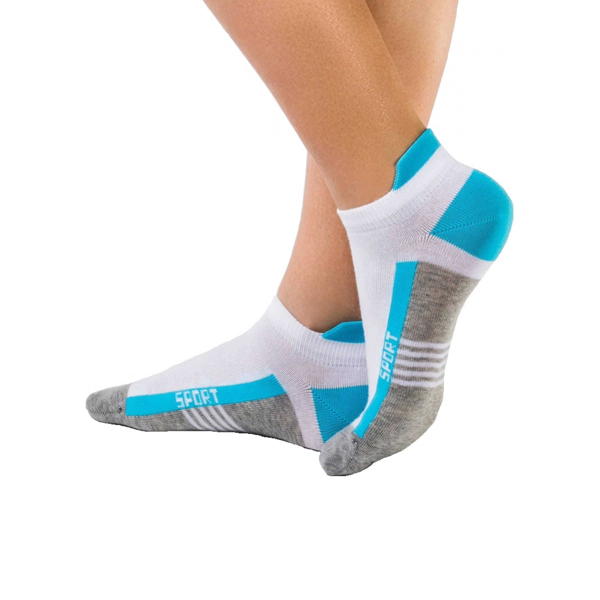 Женские носки Conte Active 35-37 размер серо-бирюзовый цвет