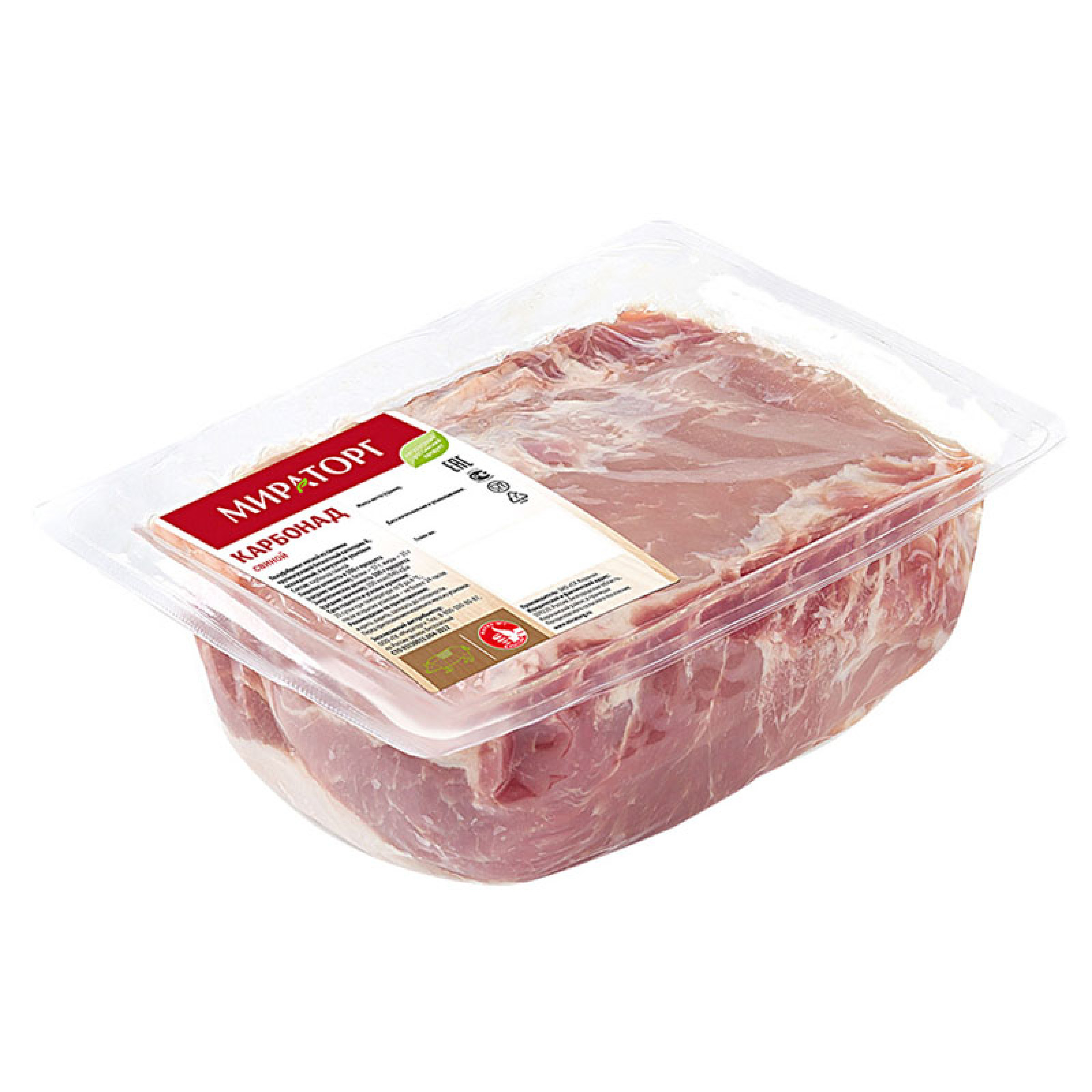 Карбонад свиной Мираторг без кости охлажденный (средний вес: 1000 г)