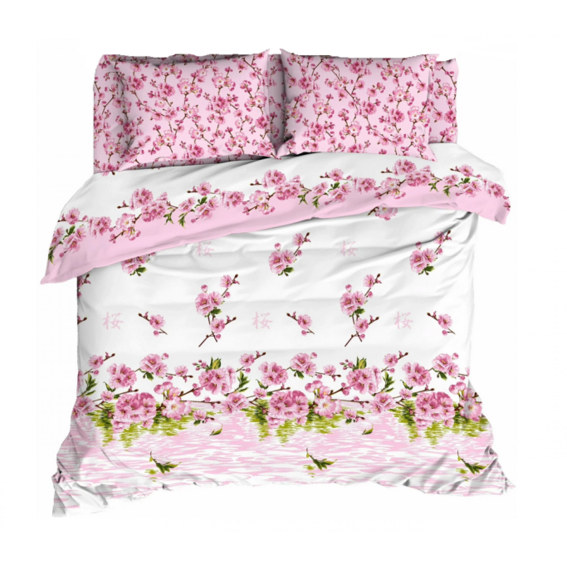 Комплект постельного белья Цветение персика розовый 2 спальное