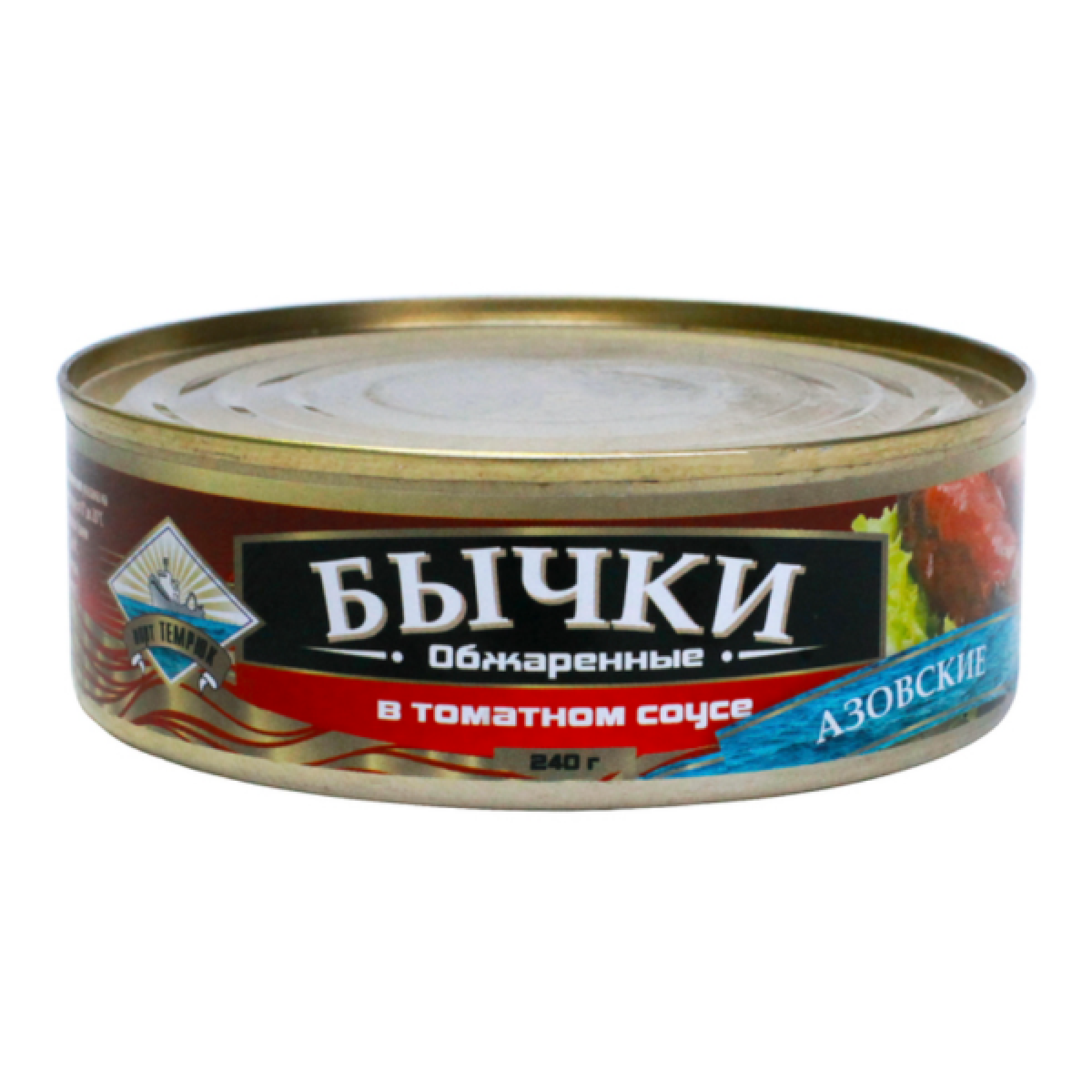 Бычки в томатном соусе «Темрюк», 240 г