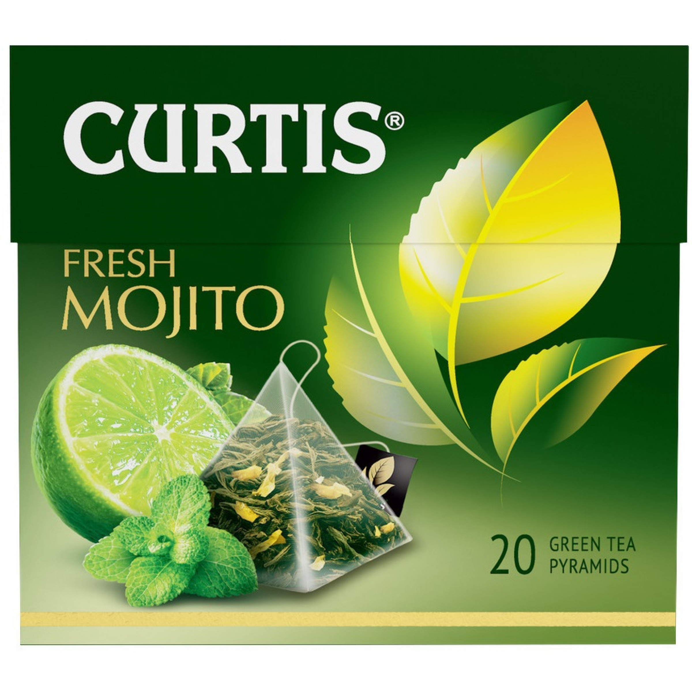 Чай зеленый Fresh Mojito Curtis 20 пакетиков по 1,8 г