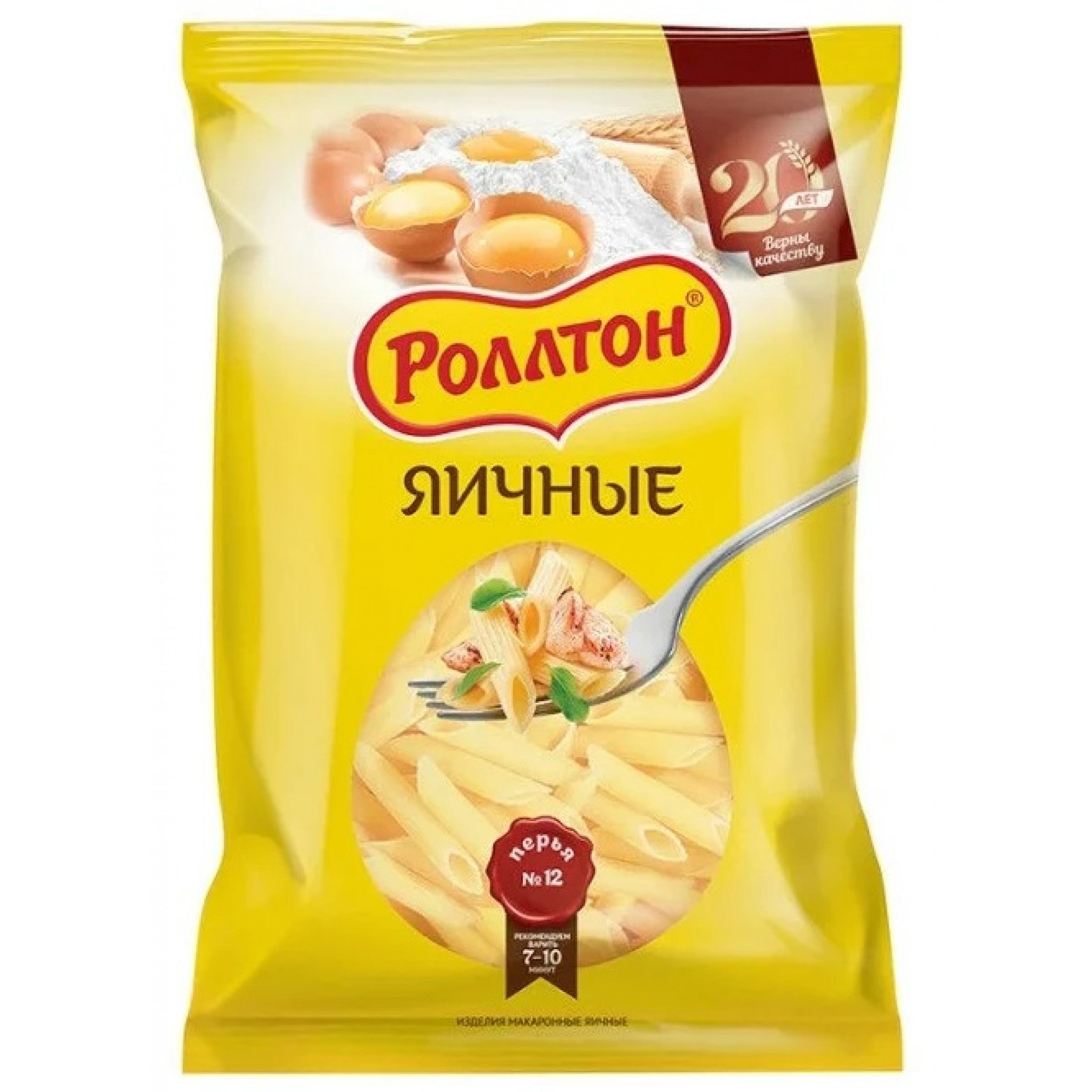 Макаронные изделия яичные перья Роллтон, 400гр
