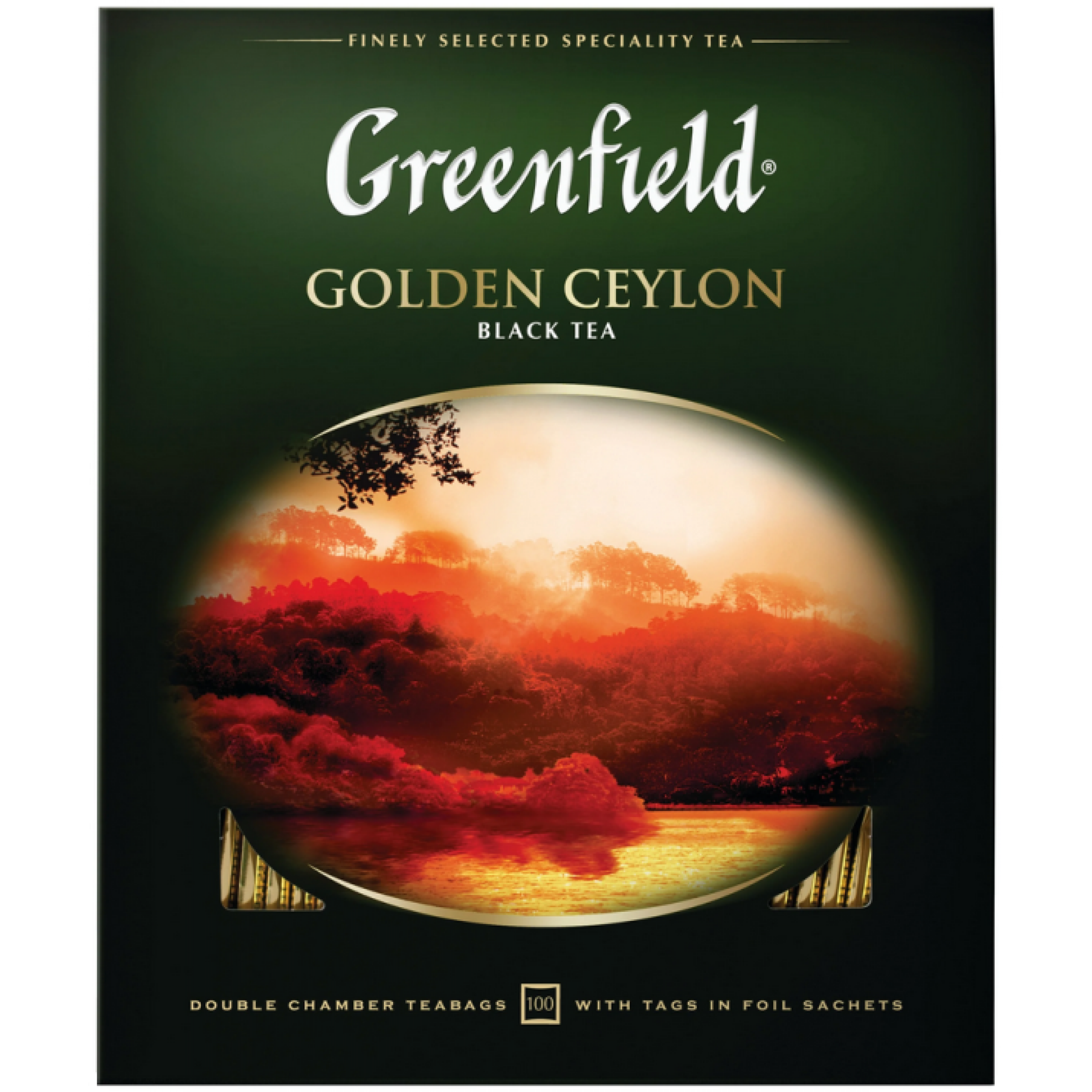 Чай черный Golden Ceylon Greenfield, 100 пакетиков