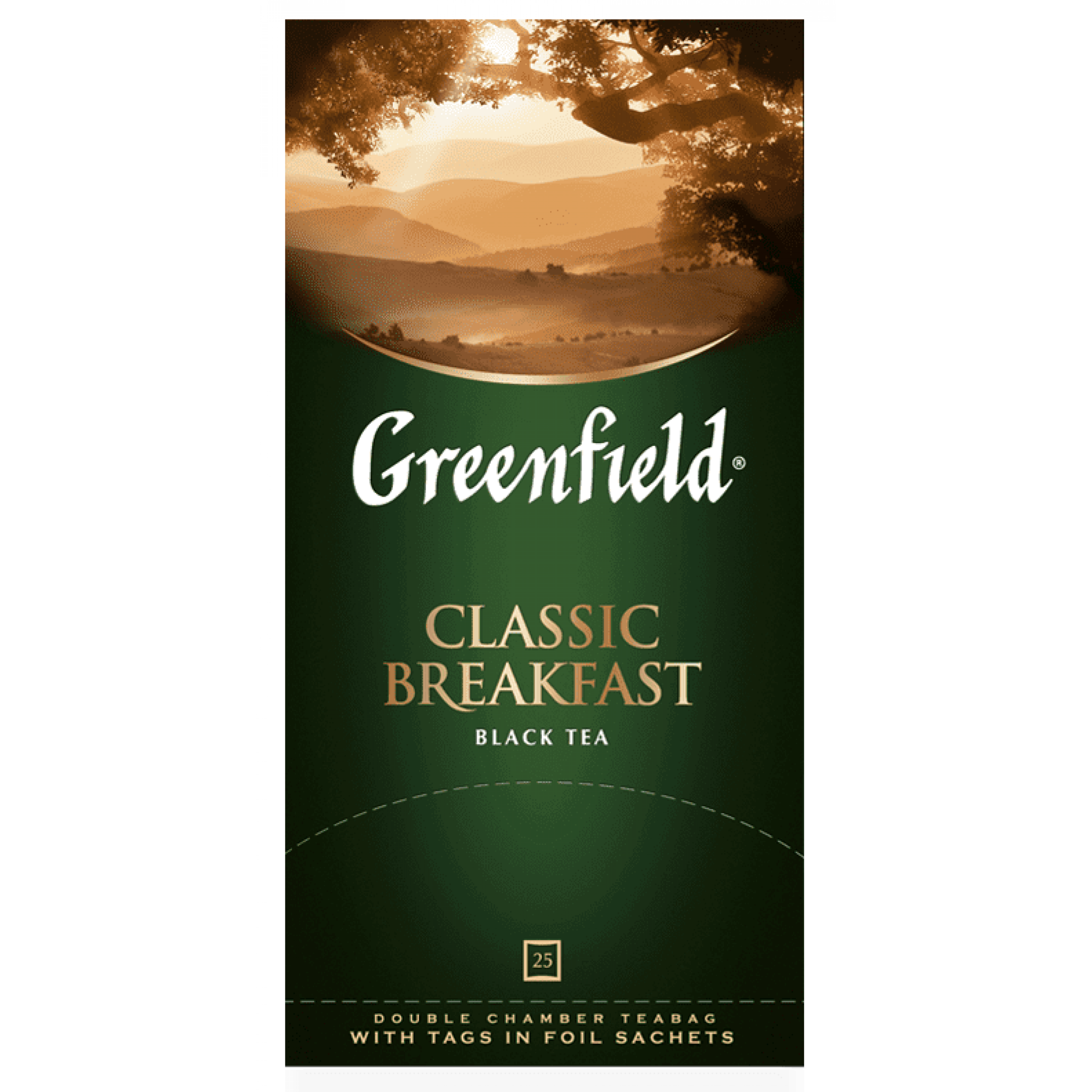 Чай черный индийский Classic Breakfast Greenfield, 25 пакетиков