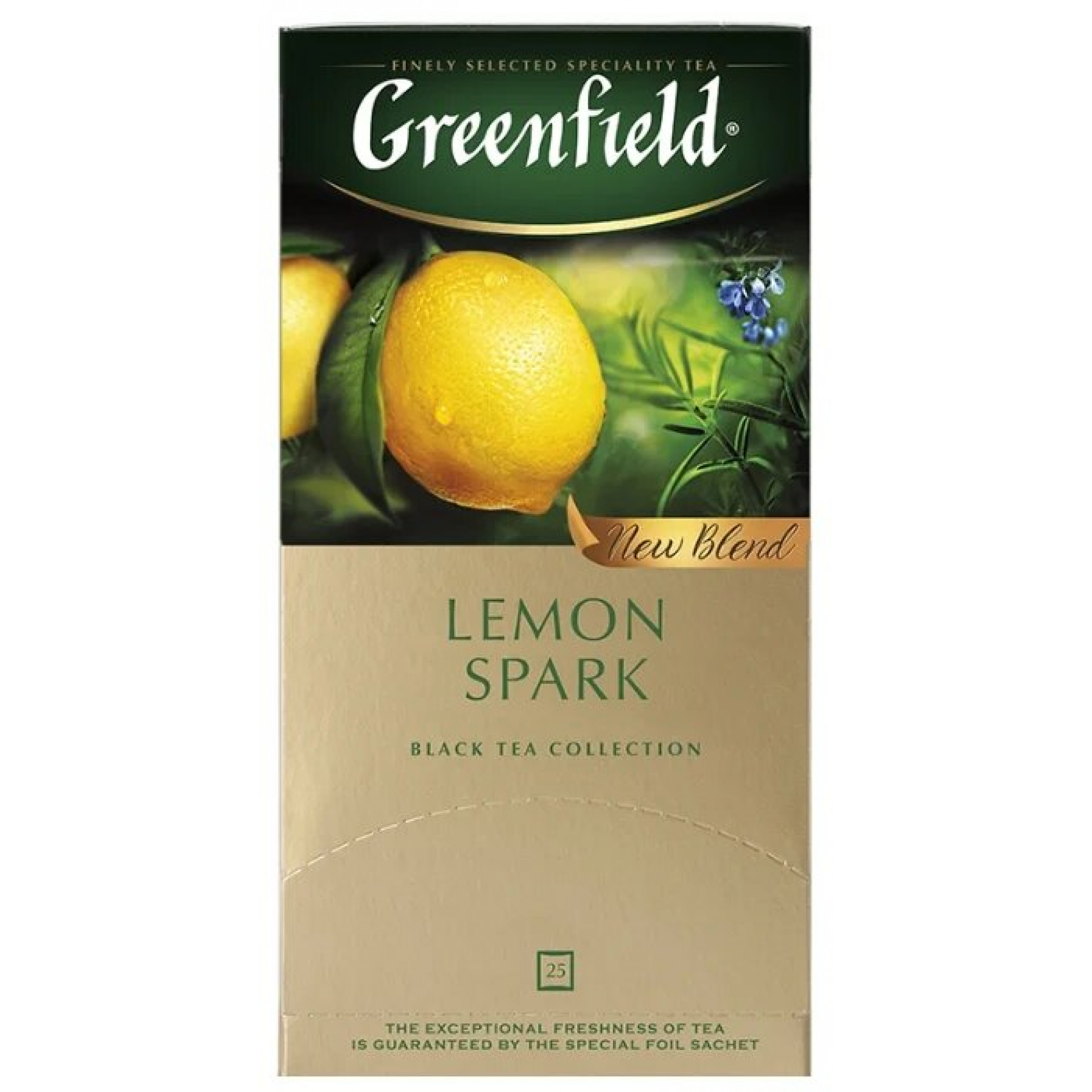 Чай черный цейлонский Lemon Spark Greenfield, 25 пакетиков