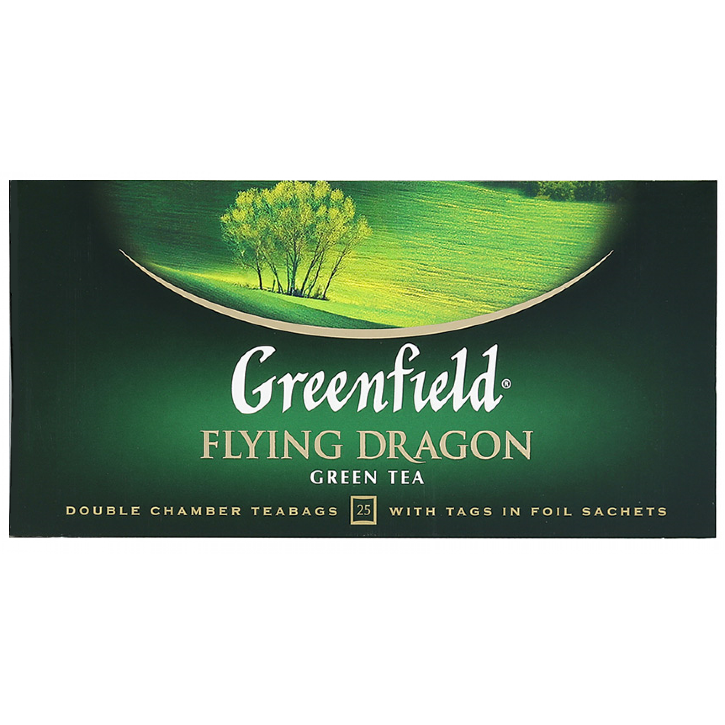 Чай зеленый китайский Flying Dragon Greenfield, 25 шт * 2 г