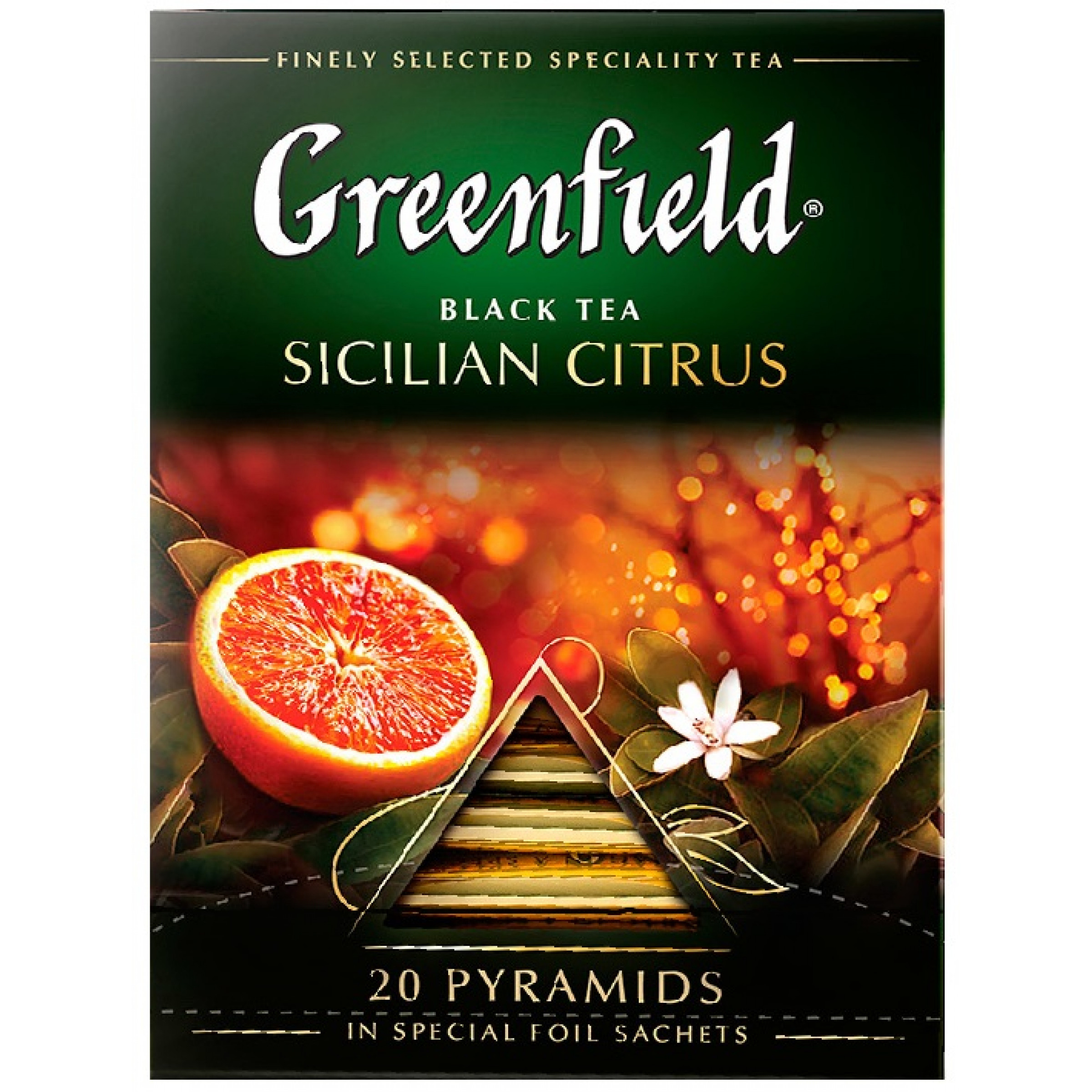 Чай черный Sicilian Citrus в пирамидках Greenfield, 20пак*1.8гр