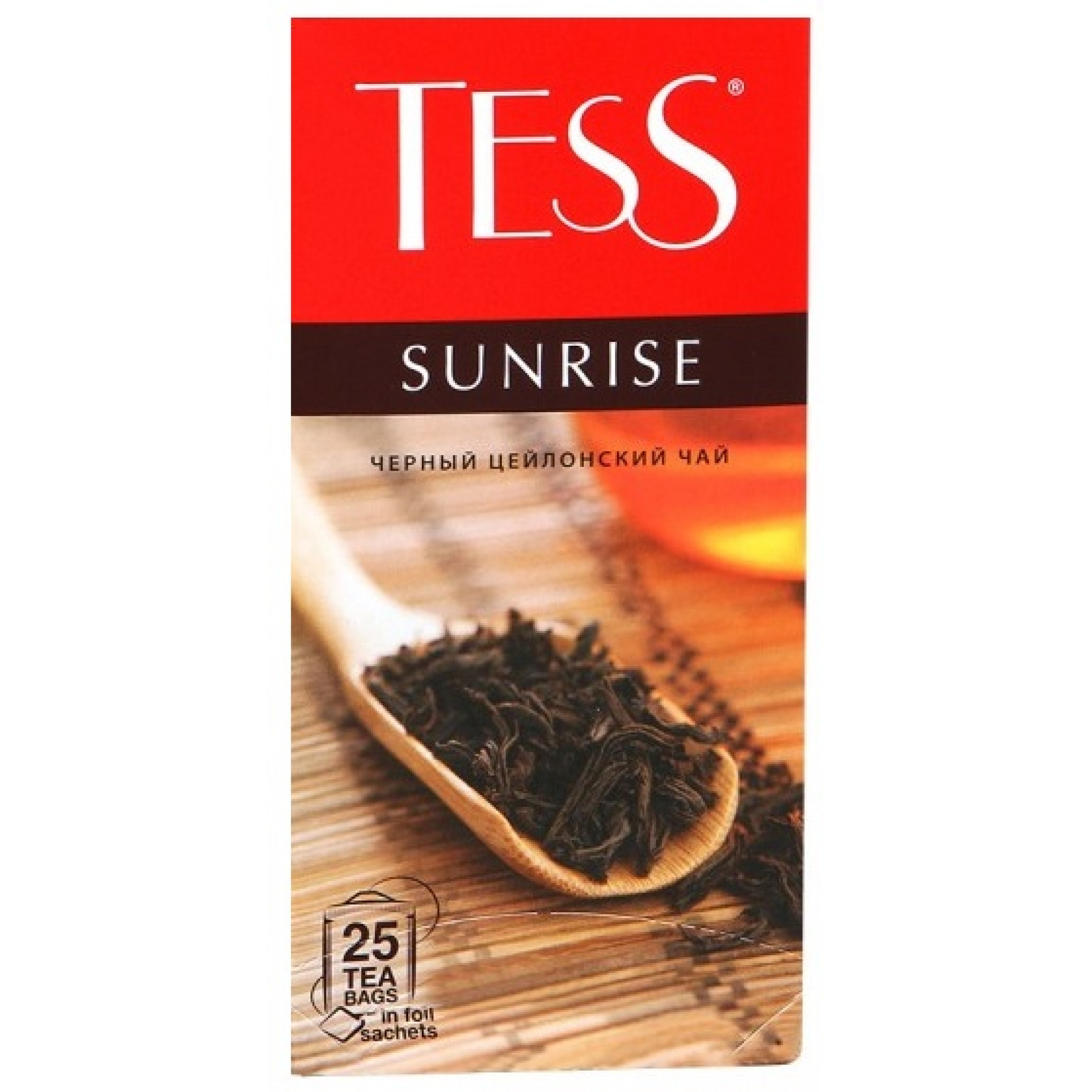 Чай черный цейлонский Sunrise Tess, 25 пакетиков