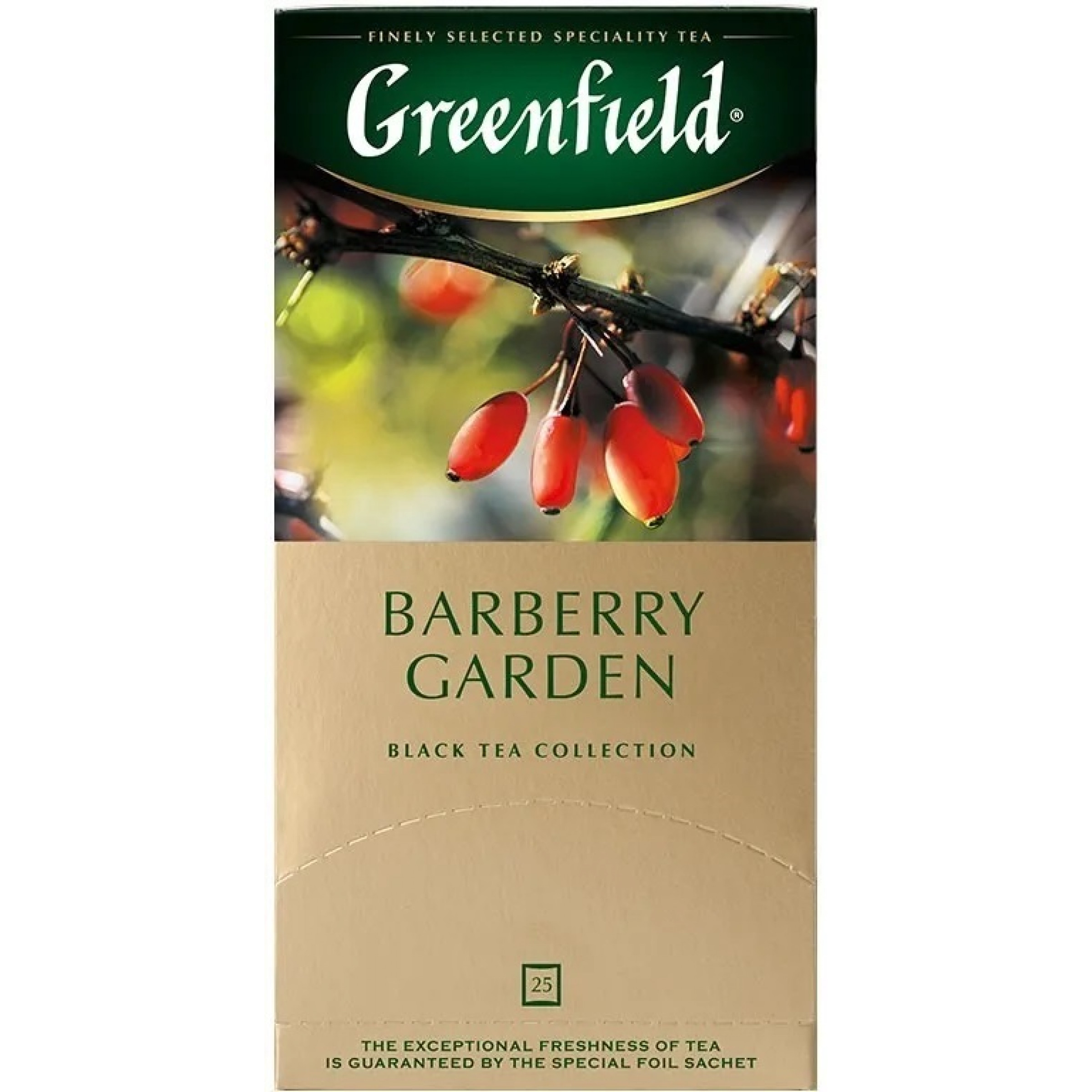 Чай черный байховый Barberry Garden Greenfield, 25 пакетиков
