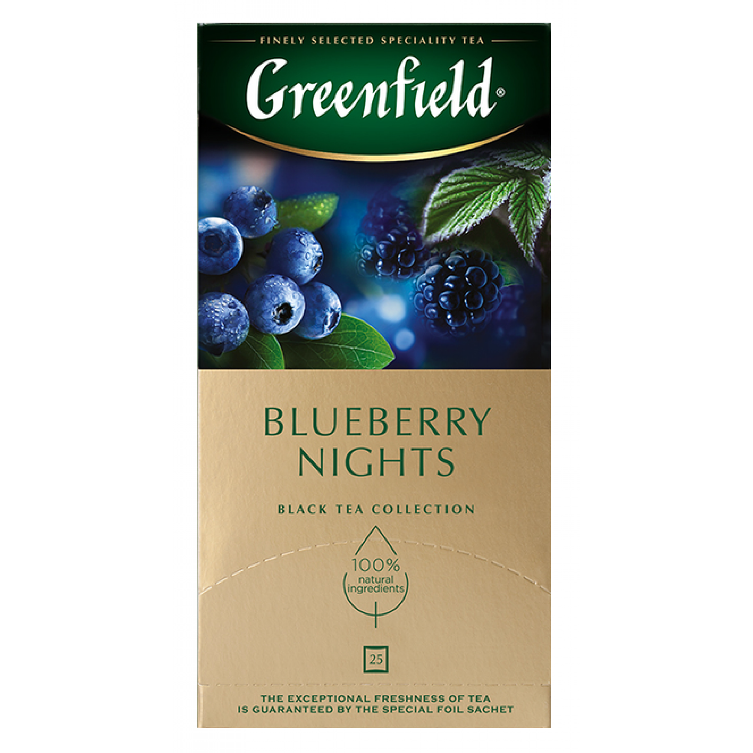 Чай черный байховый Blueberry nights, 25 пакетиков