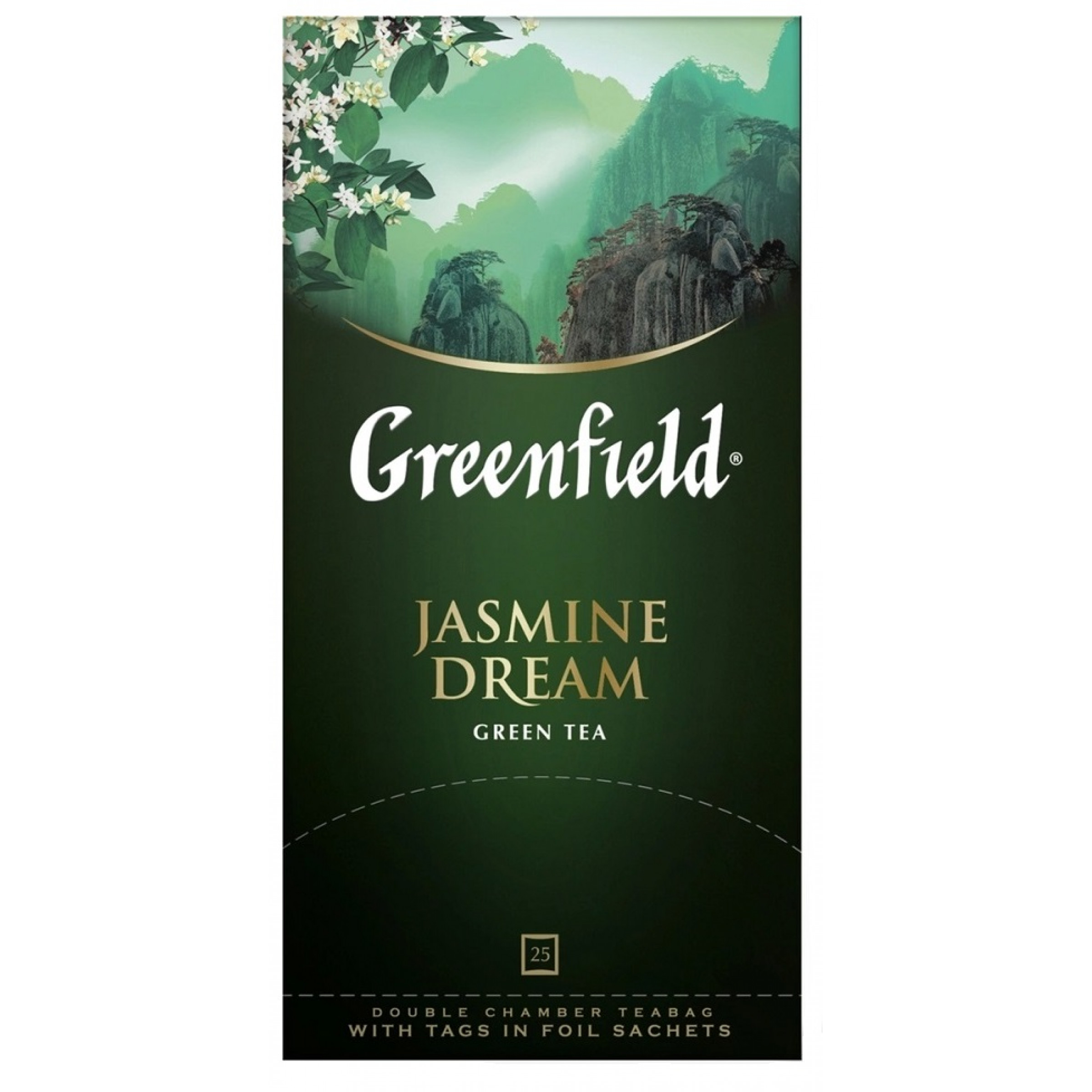 Чай зеленый китайский Jasmine Dream Greenfield 25 пакетиков по 2 г