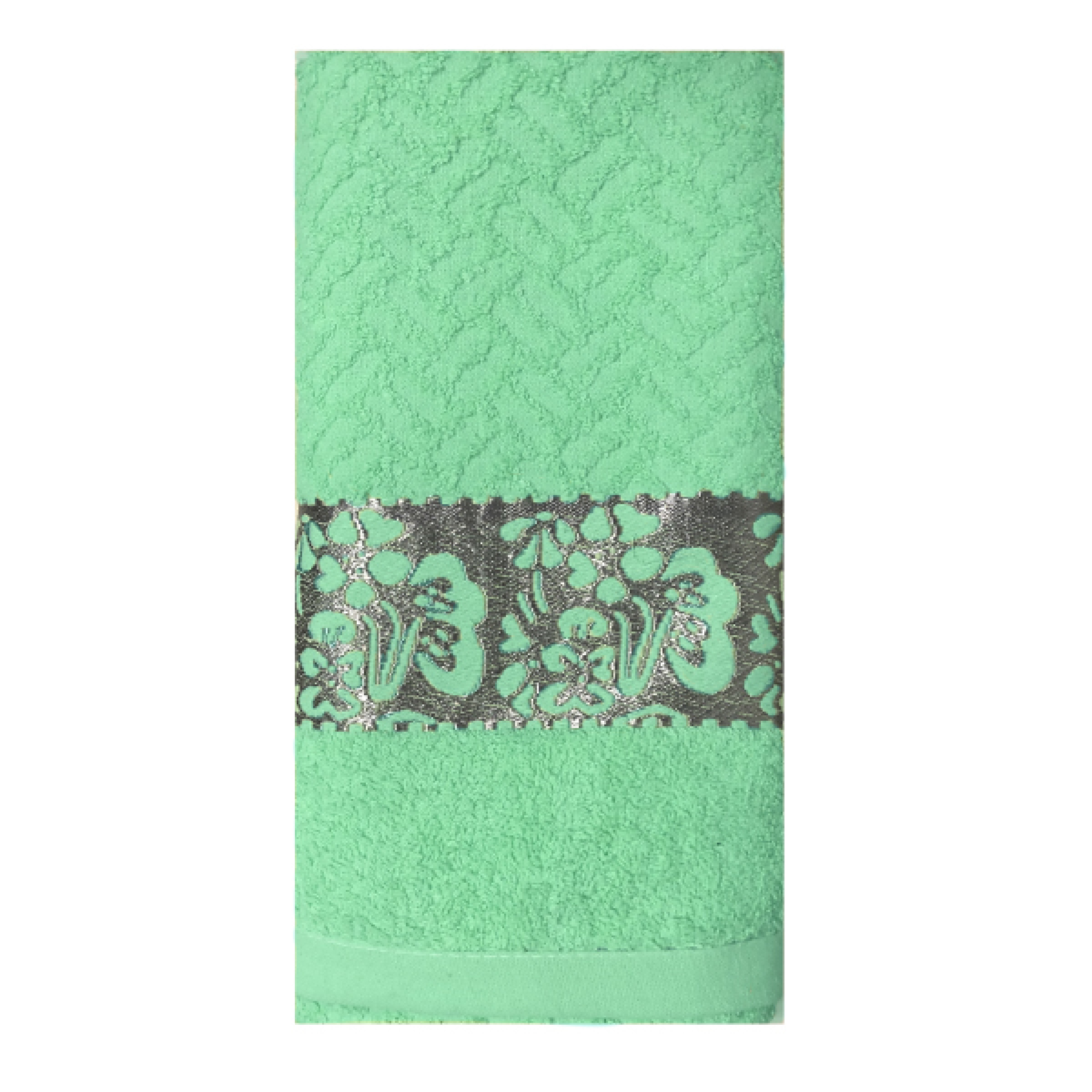 Махровое полотенце Фрезия 70х130 см бирюзовый цвет