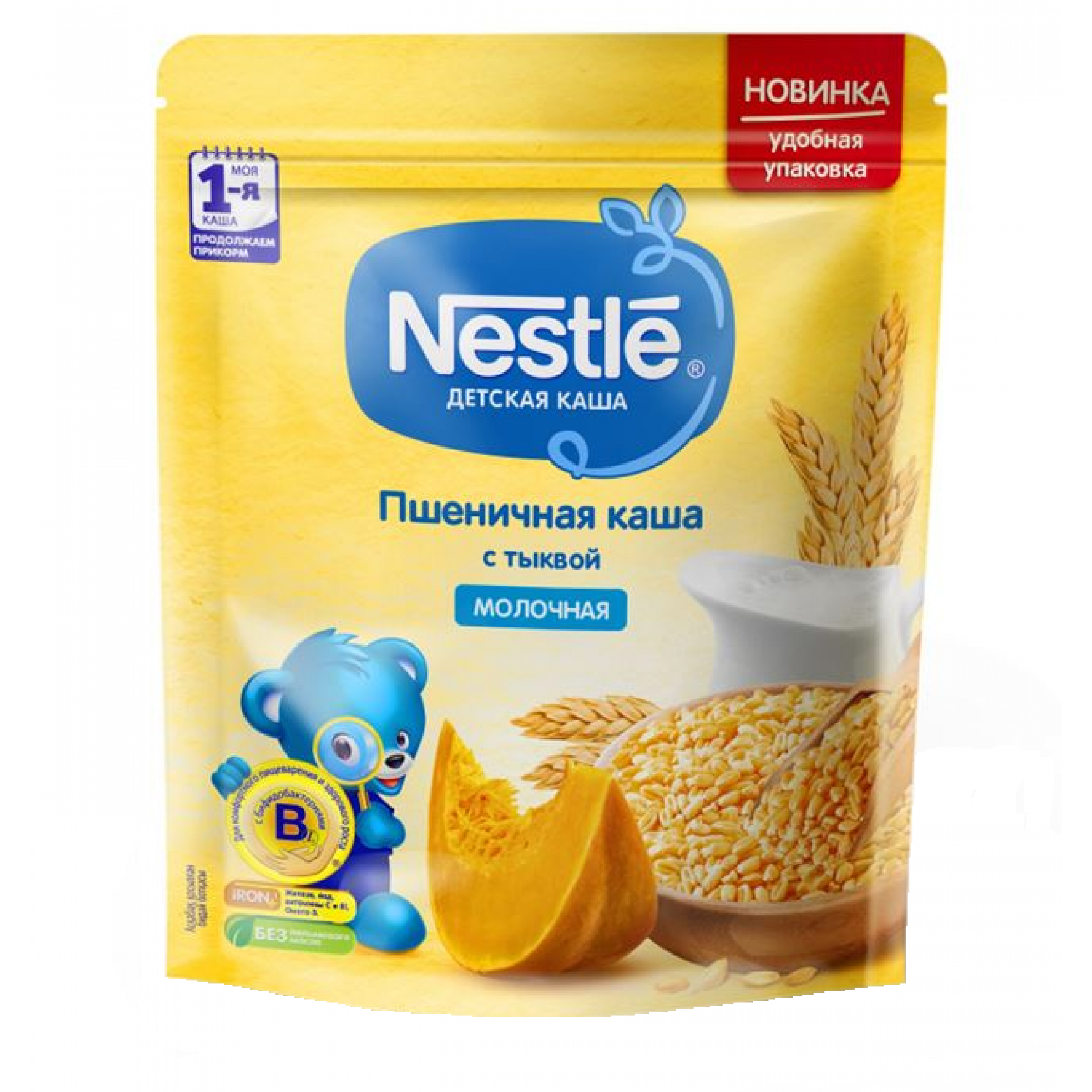 Молочная сухая пшеничная каша Шагайка Nestle с тыквой 220 г