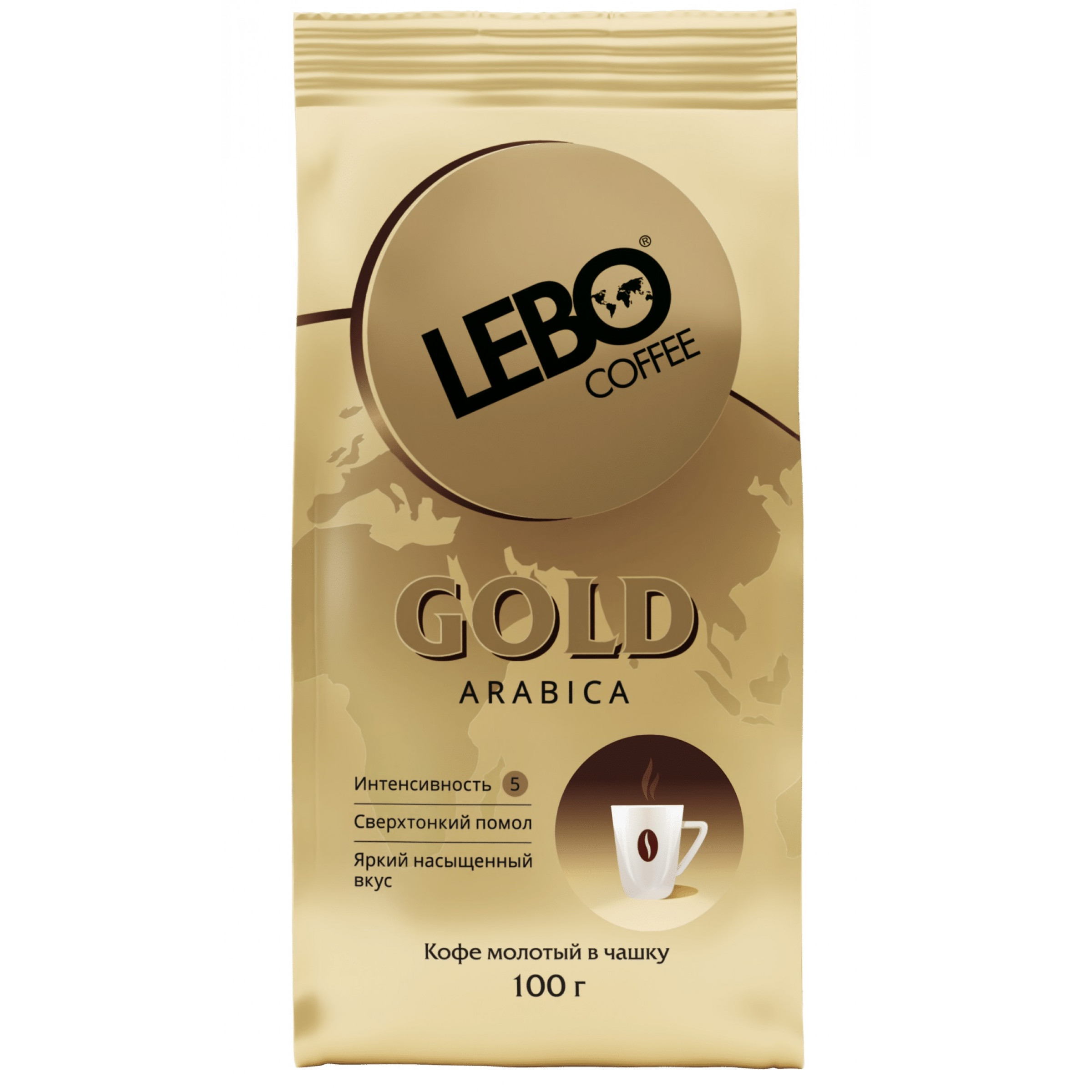 Кофе LEBO GOLD молотый для заваривания в чашке, 100 г