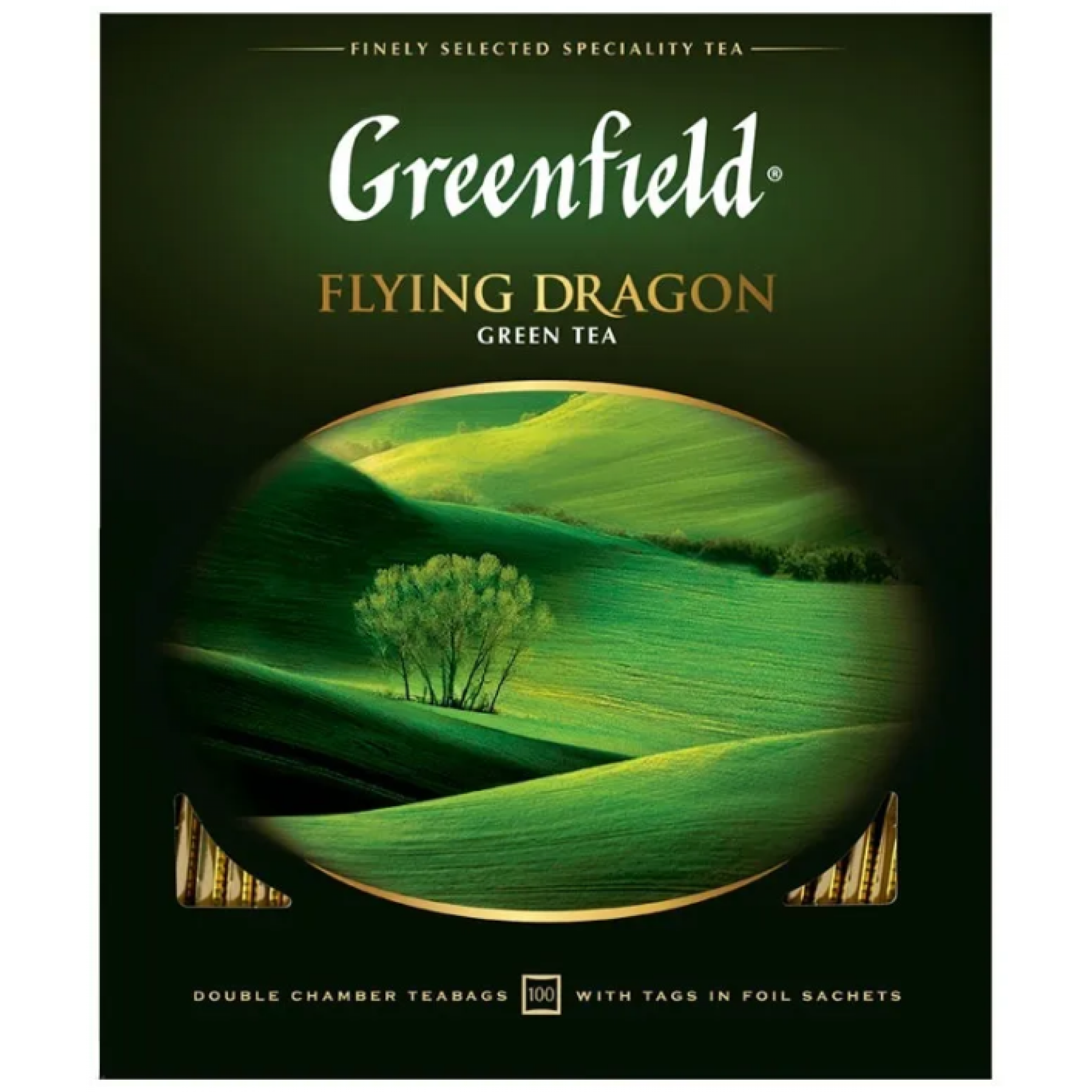 Чай зеленый Flying Dragon Greenfield 100 пакетиков по 2 г