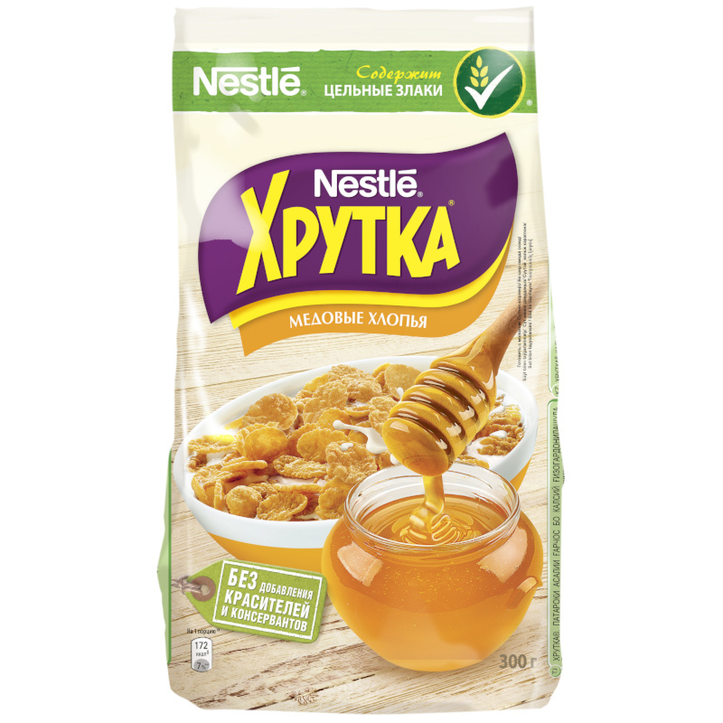 Готовый завтрак Хрутка медовые хлопья Nestle, 300 гр