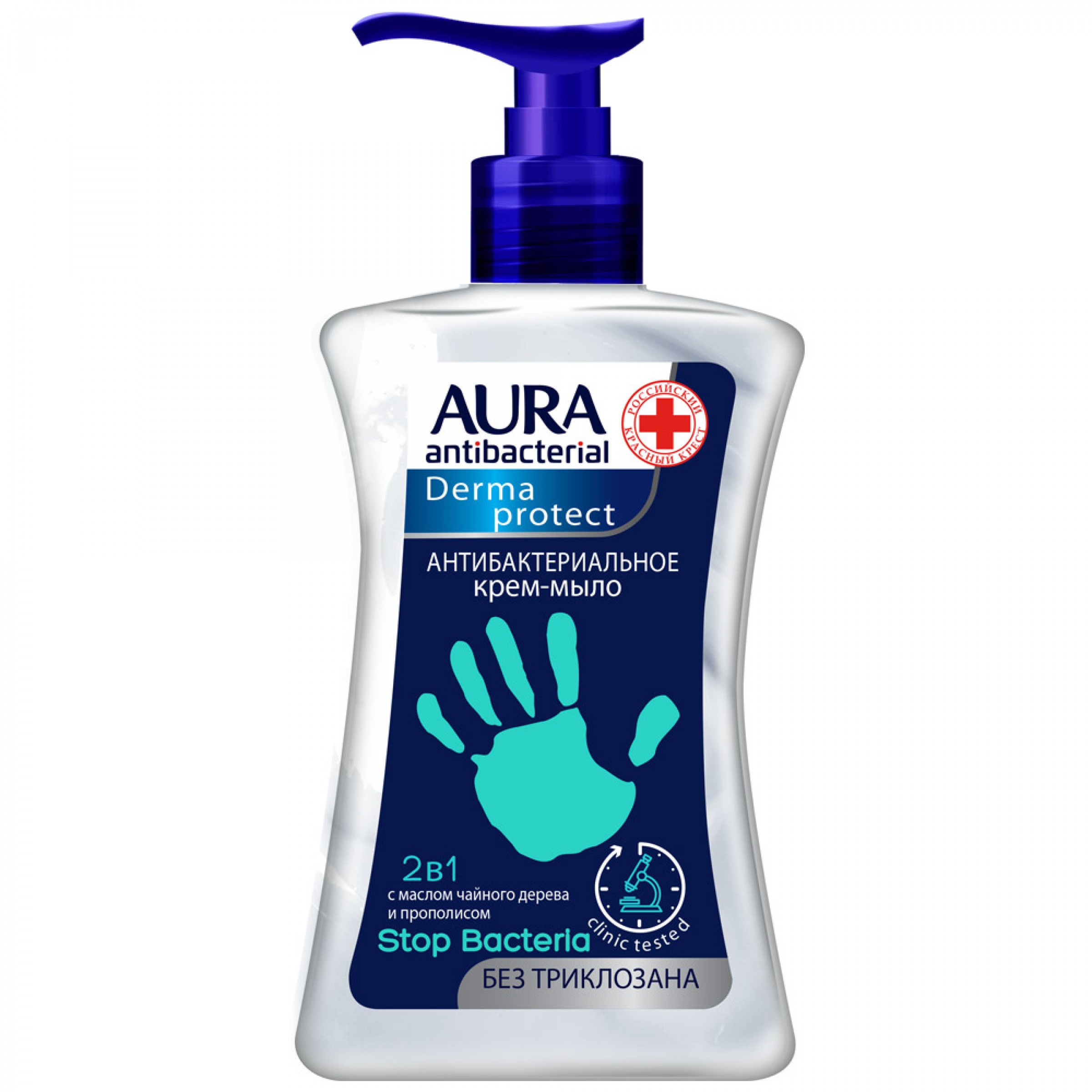 Крем-мыло антибактериальное AURA Derma Protect, 250 мл